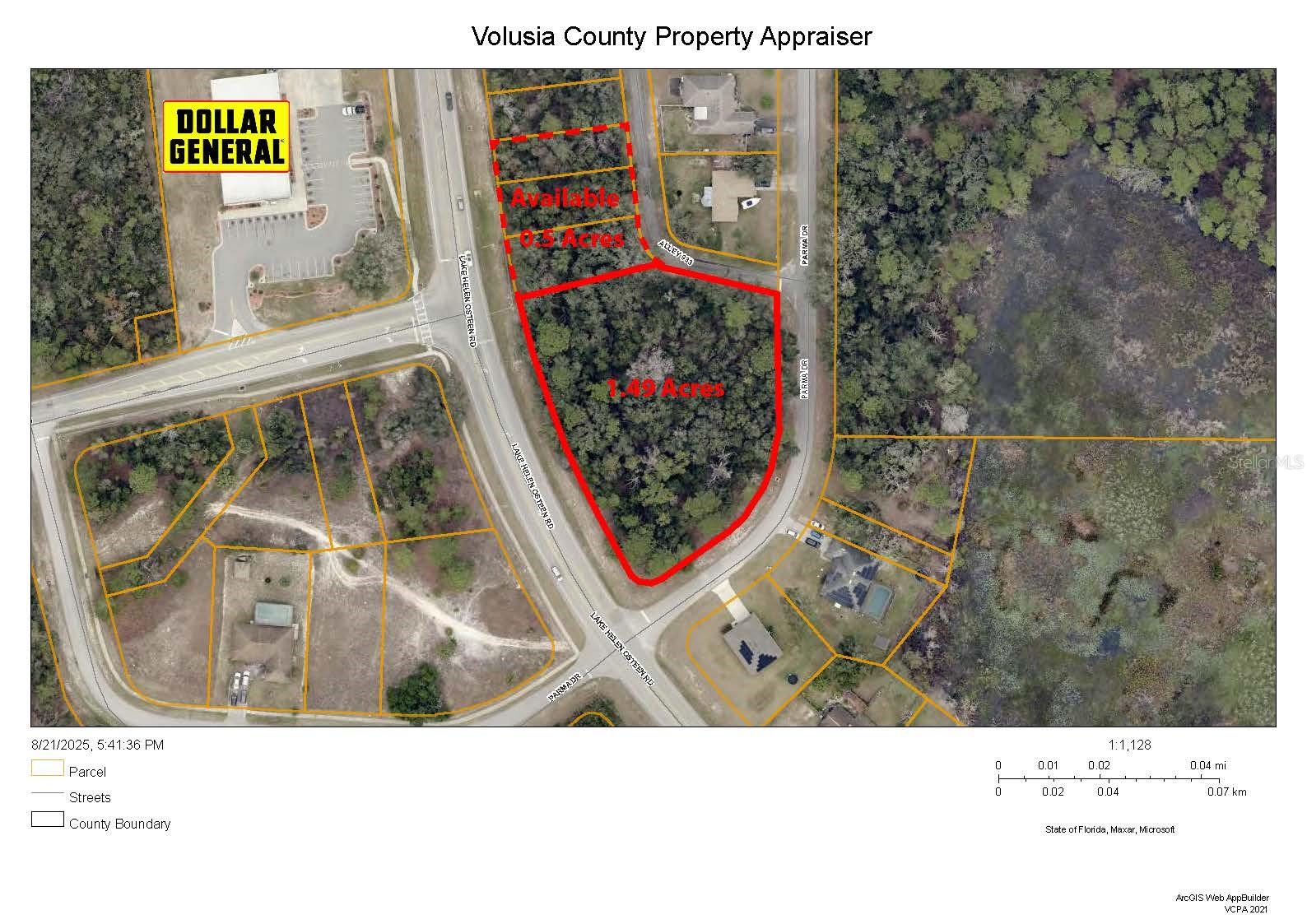 Prime 1.49 Commercial Lot with an addition optional 0.50 Acre Commercial Lot. Outstanding opportunity with over 330 ft of frontage at a lighted intersection. High visibility, strong traffic counts, and easy access to I-4 and I-95 via SR 44. Ideal for commercial, retail, or office development in a rapidly growing area.