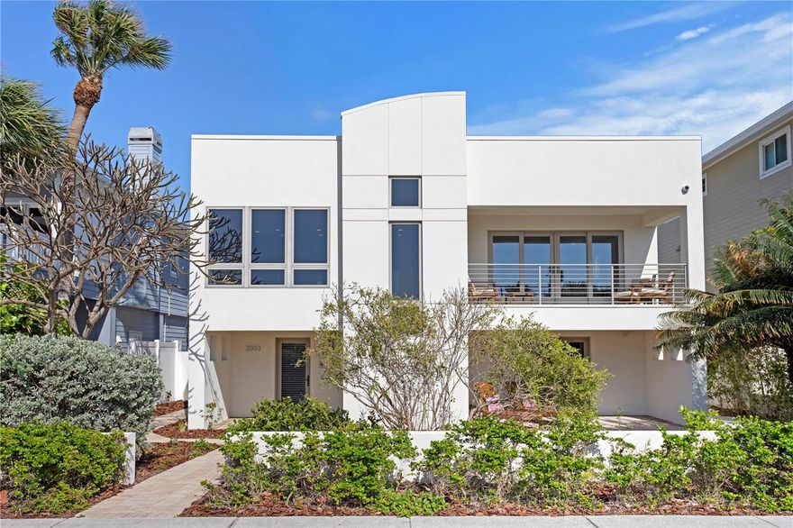 Modern Gulf-View Masterpiece | 4 Bed, 4 Bath | Custom Luxury Finishes. This contemporary architectural gem offers breathtaking, unobstructed
Gulf views and is move-in ready. Renovated in 2013, the home features approximately 2,350 sq. ft. of light-filled living space upstairs, with an
additional 1,600 sq. ft. on the lower level. Designed for elevated coastal living, this 4-bedroom, 4-bath residence includes a private elevator,
smart home automation, and two-zone HVAC for maximum comfort. Upper-level HVAC has UV Air Purification. The open-concept main living area
features wide-plank oak flooring, while all bathrooms are beautifully tiled. The chef’s dream kitchen boasts a custom gourmet setup, including: •
Viking 6-burner natural gas range with electric oven • Built-in Liebherr refrigerator • Miele dishwasher with panel matching cabinetry • Wolf builtin steam convection oven, warming drawer, and microwave • Quartz countertops The luxurious primary suite offers a spacious walk-in closet and
rich dark oak flooring complemented by powered window blinds for modern convenience. Step out onto a private outdoor tile deck, perfect for
morning coffee or evening relaxation. Additional amenities include laundry room, an entertainment bar area as well as a media room equipped
with a 75” Sony TV and surround sound. Built for durability and peace of mind, the home features Pella and Andersen hurricane-resistant
windows and sliding doors. Sprinkler system pump replaced, and all sprinklers inspected and operating 2025. The oversized garage
accommodates up to two vehicles. Roof is Rolled Modified Bitumen. Flood elevation is 9 feet. Bonus: Potential for a third-floor roof deck addition
to expand outdoor living and take in panoramic Gulf views