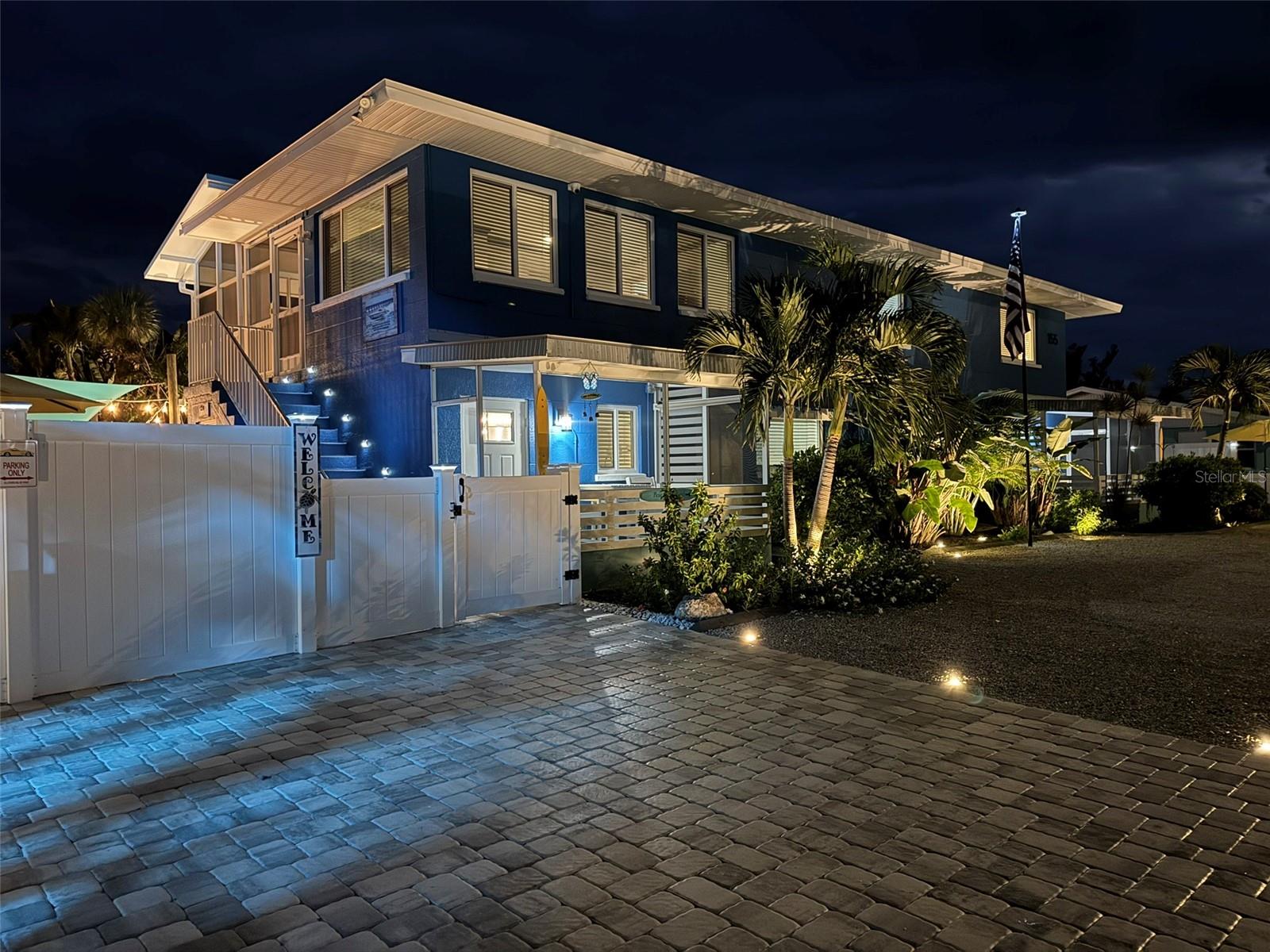 A rare opportunity awaits on the highly sought-after barrier island of Manasota Key! This fully updated, ground-to-roof Triplex combines landmark charm with modern amenities, offering just over 3,000 sq. ft. of finished living space across three separate units—each with its own entrance, kitchen, and bathroom. Perfect for generating multiple rental incomes, hosting guests, or enjoying the entire property as your personal retreat, the possibilities here are endless. Enjoy deeded private beach access, the ultimate Gulf Coast luxury, with exceptional views of the Gulf, Lemon Bay’s Intracoastal Waterway, and unforgettable sunsets. The location is an ultra-cool mix of natural beauty and convenience—just steps from the water and close to vibrant dining, shopping, and recreation. The lower level is fully finished and thoughtfully equipped with multiple waterproofing and mold prevention systems, including epoxy floor coatings and stucco wall treatments from floor to ceiling. For peace of mind, the owners spared no detail. In addition, there is a 10X14 separate storage room with a utility sink. This level offers two separate entrances to two living units: One currently designed as a game room, complete with furniture, two TVs, a custom blue pool table, air hockey, metal dart board, and stand-up Pac-Man machine—all included. The other is set up as a workshop and home gym combination, with shelving and workout equipment included, plus a kitchen. The upper level serves as a spacious three-bedroom, two-bath unit featuring all-new finishes, a screened-in lanai, and a side deck—all showcasing spectacular Gulf and Bay views. Every level reflects a complete transformation with new impact windows and doors, cabinetry, custom built wine storage with LED lighting, luxury vinyl plank flooring, custom tile showers, plumbing, electrical, and lighting fixtures. Truly, this is a brand-new home inside and out, with the exception of the original cinder block structure and roof trusses. Additional highlights include: New indoor and outdoor HVAC systems elevated above the flood zone. Distinctive exterior details with custom wood and metal accents, new gleaming paver patios, dramatic up-lighting, and a propane fire pit with a handcrafted concrete top inlaid with authentic shark teeth collected from the shores of Manasota Key. Whether you’re seeking a primary residence with income potential, a seasonal getaway, or an investment with proven rental appeal, this property delivers. Local property management companies are readily available to assist with short- or long-term rentals. With Sarasota, Punta Gorda, and Fort Myers airports all within an hour’s drive, access is effortless from every direction. 155 Stanford Dr isn’t just a property—it’s a must-see showcase of coastal living on Manasota Key.