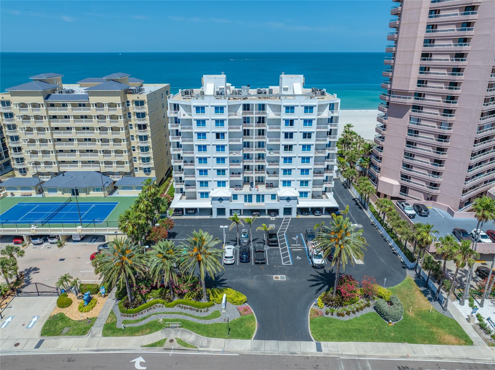 Beach living at its finest! Nestled within the esteemed Sand Key Club, this exceptional beachfront condominium in Clearwater offers an unparalleled coastal living experience. Boasting over 2300 square feet, this fully furnished residence features three bedrooms and two and a half bathrooms, all thoughtfully designed to maximize the breathtaking panoramic views of the Gulf. Residents enjoy direct access to the pristine sands and tranquil ambiance of Sand Key, while still being conveniently located to Clearwater Beach's amenities. This remarkable property is available for lease with a minimum term of three months and up to one year. Must see!