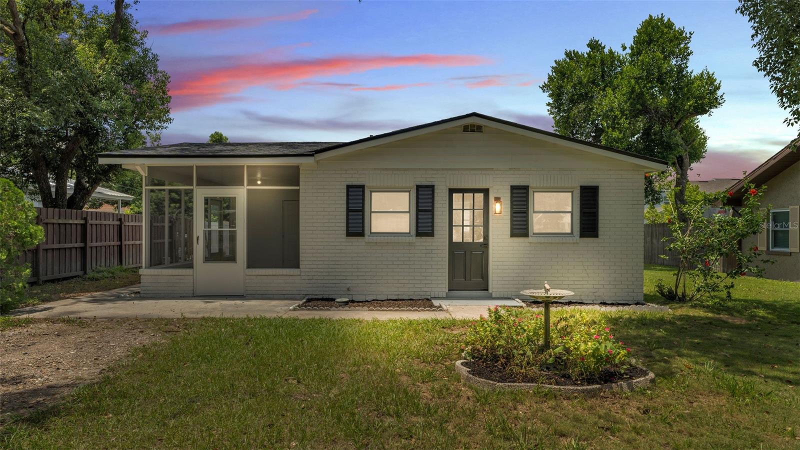 One or more photo(s) has been virtually staged. Discover this beautifully updated 2-bedroom, 1-bathroom home nestled in the heart of Zephyrhills, Florida. Thoughtfully renovated from top to bottom, this home blends modern comfort with timeless charm. Step into the stylishly redesigned kitchen, featuring brand new appliances, solid surface countertops, new cabinetry, and upgraded plumbing fixtures—a clean, modern space that’s both functional and beautiful. Other upgrades include a brand-new roof, new water heater, new ceiling fans, new flooring throughout, fresh interior and exterior paint, and new baseboards—every detail has been considered. Outside, enjoy the Florida lifestyle on your screened-in patio, ideal for morning coffee or relaxing evenings outdoors without the bugs. Sitting on a nicely sized lot, the yard offers plenty of space to garden, entertain, or expand. Whether you’re seeking a move-in-ready home, vacation retreat, or income property, this Zephyrhills beauty checks every box. Conveniently located near charming downtown with shops, dining, medical centers, and just a short drive to Tampa or Wesley Chapel, this home offers the perfect mix of small-town living and modern convenience. No HOA. No CDD. Just charm, comfort, and convenience—ready for you to move right in!