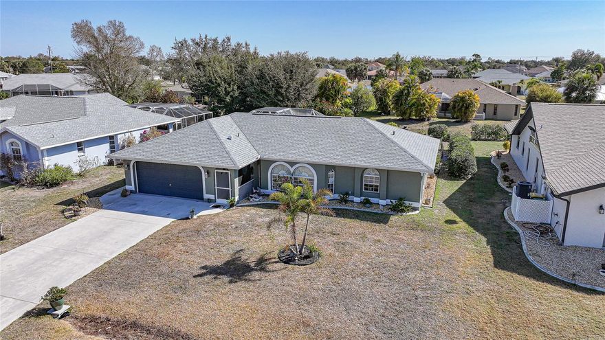 WELCOME TO YOUR PRIVATE RETREAT IN HIGHLY DESIRABLE DEEP CREEK! Nestled on a QUIET CUL-DE-SAC in Deep Creek, 26053 Copiapo Circle offers the perfect blend of comfort, space, and Florida-style outdoor living in beautiful Punta Gorda. This well-maintained home features a GREAT LAYOUT with an OPEN FLOOR PLAN designed for both everyday living and effortless entertaining — plus MAJOR SYSTEM UPDATES for peace of mind, including a ROOF (2024), A/C (2024), and HOT WATER HEATER (2022).

The inviting great room boasts CATHEDRAL CEILINGS that create an airy, spacious feel and flows seamlessly into the breakfast nook and LARGE KITCHEN — offering abundant cabinetry, generous counter space, and plenty of room for gathering with family and friends. The split-bedroom design provides privacy, highlighted by a spacious primary suite complete with a BEAUTIFULLY REMODELED BATHROOM that adds a fresh, modern touch. The guest bathroom has ALSO BEEN REMODELED, offering cohesive updates throughout the home and making it truly move-in ready.

Whether starting your day or winding down, these updated spaces deliver both style and functionality. Step outside and experience TRUE FLORIDA LIVING. The screened-in, in-ground pool offers a relaxing escape, while the adjacent OPEN-AIR ENTERTAINING AREA with an OUTDOOR FIREPLACE creates the ultimate setting for hosting guests, enjoying cool evenings, or simply unwinding in your own backyard oasis.

Additional features include a two-car garage, a peaceful neighborhood setting, and a location that places you just minutes from golf courses, boating, shopping, dining, and the Gulf beaches. If you’ve been searching for a home that combines PRIVACY, SPACE, UPDATED SYSTEMS, and OUTDOOR CHARM — all in a QUIET, WELL-KEPT COMMUNITY — this Deep Creek gem is ready to impress.

Schedule your private showing today!