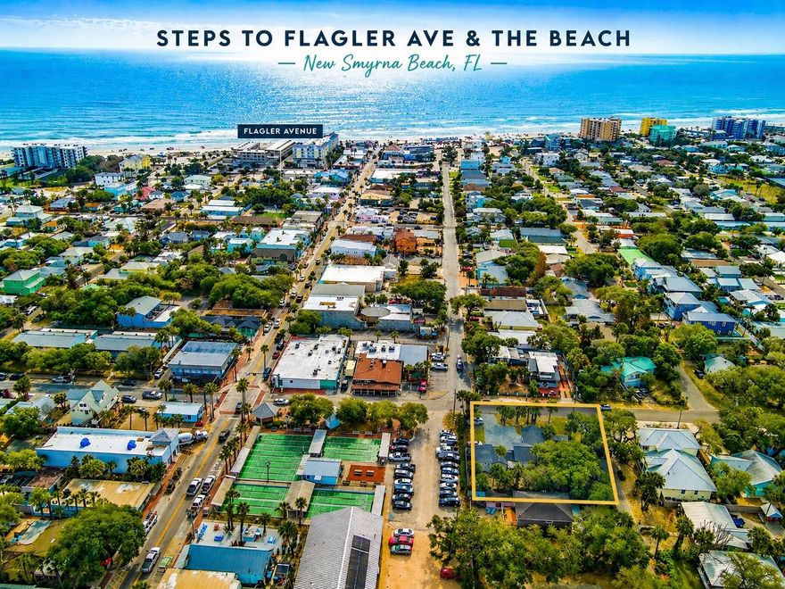 One of the last true multi-use properties just steps from iconic Flagler Ave! This rare opportunity offers unmatched flexibility with MU zoning that allows for multi-family, retail, commercial, or residential use—a prime setup for investors looking to capitalize in the heart of New Smyrna Beach.......DEVELOPMENT POTENTIAL! City approved for three two-story, 2-bedroom, 2-bath townhomes- SHORT TERM RENTAL ZONE,
 4-BEDROOM 3-BATH.....Currently rented and generating positive income with immediate cash flow,....OWNER FINANCING AVAILABLE.