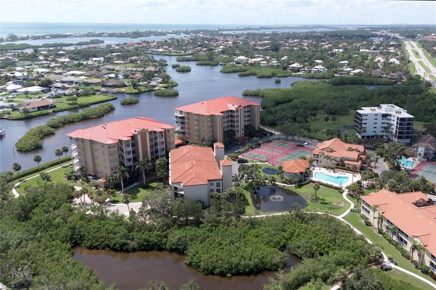 PENTHOUSE CONDO IN WATERFRONT COMMUNITY!
Experience luxury coastal living in this spacious 3-bedroom, 2-bath penthouse condo, perfectly situated on a tranquil canal with dockage and direct, bridge-free access to the Intracoastal Waterway and the Gulf. This impressive 3rd-floor residence features an open floor plan with expansive rooms, plantation shutters, and three private balconies—ideal for soaking up the Florida sunshine and enjoying great views.
The gourmet kitchen is a chef’s dream, offering granite countertops, wood cabinetry, stainless steel appliances, and a cozy eat-in area for casual dining. The expansive master suite boasts a private balcony, two walk-in closets, double vanities, a soaking tub, and a separate shower for ultimate relaxation.
Additional highlights include a wet bar for entertaining and three separate balconies for outdoor living. Enjoy resort-style amenities such as tennis courts, pickleball, shuffleboard, a heated pool, clubhouse, walking paths, a workout facility, and a convenient kayak launch for endless waterfront adventures. Bring your own boat and take advantage of your separately available assigned boat dock area!
When you’re ready to explore, you’ll find yourself just 10 minutes from several Gulf Coast beaches, thousands of acres of parks and preserves, and world-class shopping, dining, and fishing. Quick connections to Sarasota’s vibrant arts scene, the new Mote Marine Aquarium, Spanish Point, the Legacy Trail, and Oscar Scherer State Park are all just minutes away. All of this and you will just be 5 minutes from I-75 where the rest of the world awaits you.
Take the elevator to your nearby 2 assigned parking spots under the building.
Don’t miss your chance to own this exceptional penthouse—schedule your private showing today!