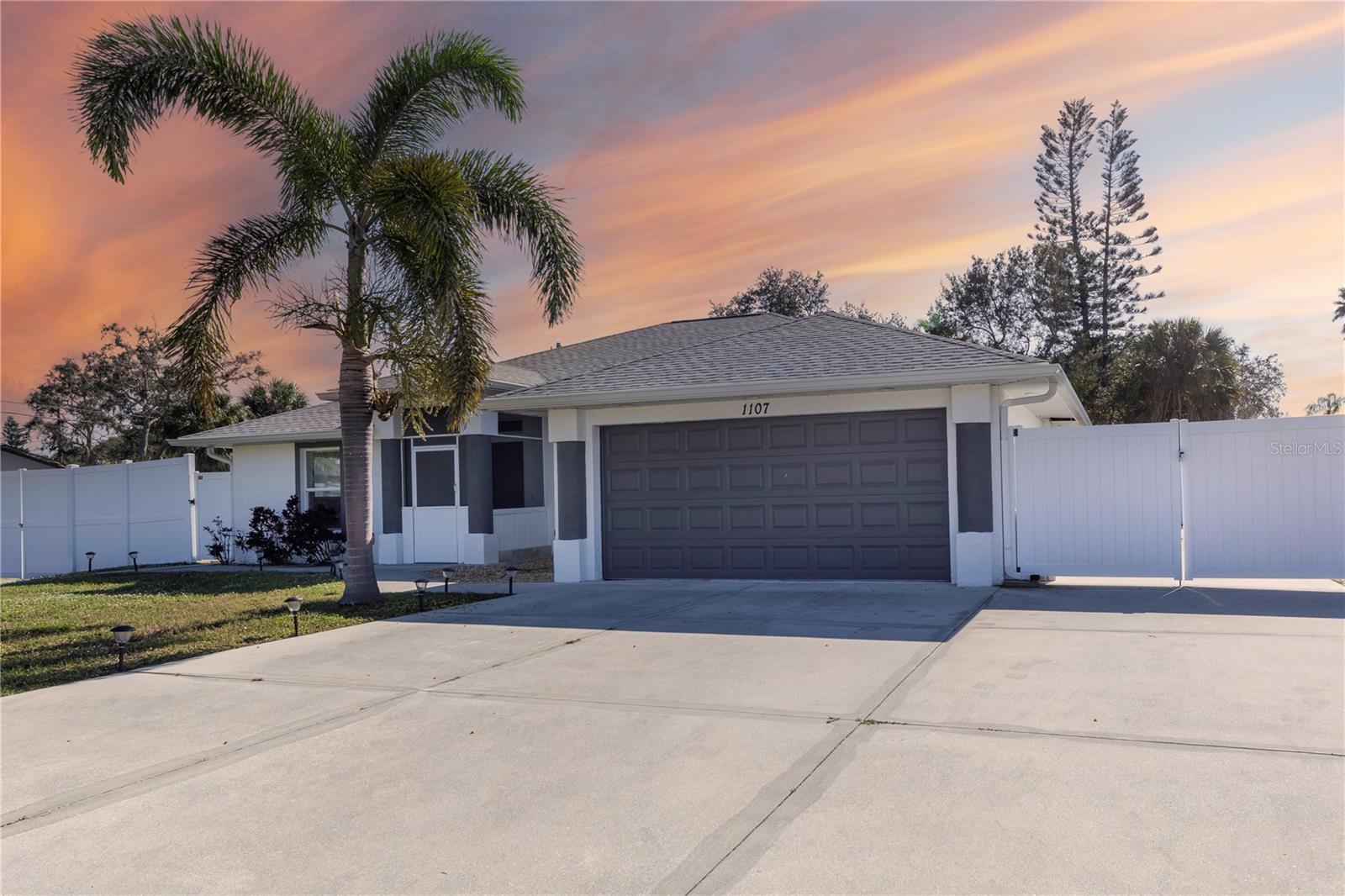 A stunning single-family home (3 bed, 2 bath, 2 car garage) with no HOA! The open floor plan seamlessly connects the living, dining, and kitchen areas, creating the perfect space for entertaining friends and family. The kitchen, a true chef's delight, featuring modern appliances, ample cabinet space, and a convenient breakfast bar. Three generous bedrooms (all with walk in closets) and two bathrooms, this home offers plenty of room for everyone to unwind and relax. The master bedroom boasts a private ensuite bath, and extra windows for added natural light. Situated on a lovely triple lot with an oversized backyard. No need to worry about lawn maintenance as it is included in the rent. Enjoy the freedom of coming home to your own private oasis each day. Located in the desirable city of Venice, you'll have easy access to pristine beaches, vibrant downtown areas, shopping centers, and top-rated schools. Schedule your private showing today! Utilities/Services INCLUDED: Lawn maintenance, water, water treatment, sewer, trash. There is no fence around the property.