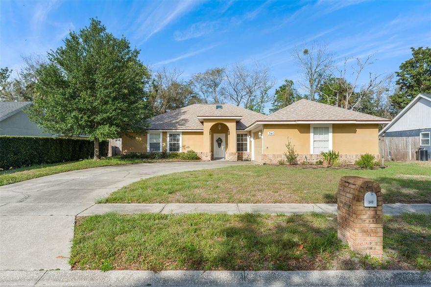 **This house comes with a REDUCED RATE through the seller's preferred lender. This is a lender-paid rate buydown that reduces the buyer's interest rate and monthly payment.**

Welcome to 340 Inglenook Cir, a beautifully maintained pool home in the heart of Winter Springs offering the perfect blend of comfort, privacy, and Florida lifestyle living. This 3-bedroom, 2-bath residence features a light-filled, open layout designed for both everyday living and effortless entertaining.

At the heart of the home, spacious living areas flow seamlessly into the kitchen, creating an inviting space to gather and unwind. The split-bedroom layout provides added privacy, with a well-appointed primary suite serving as a relaxing retreat.

Step outside to your own private oasis, complete with a sparkling pool and a screened, enclosed patio. It is ideal for morning coffee, weekend entertaining, or enjoying peaceful evenings year-round without the hassle of bugs or debris.

Situated in a desirable Winter Springs location, this home offers convenient access to top-rated Seminole County schools, parks, shopping, dining, and major roadways.