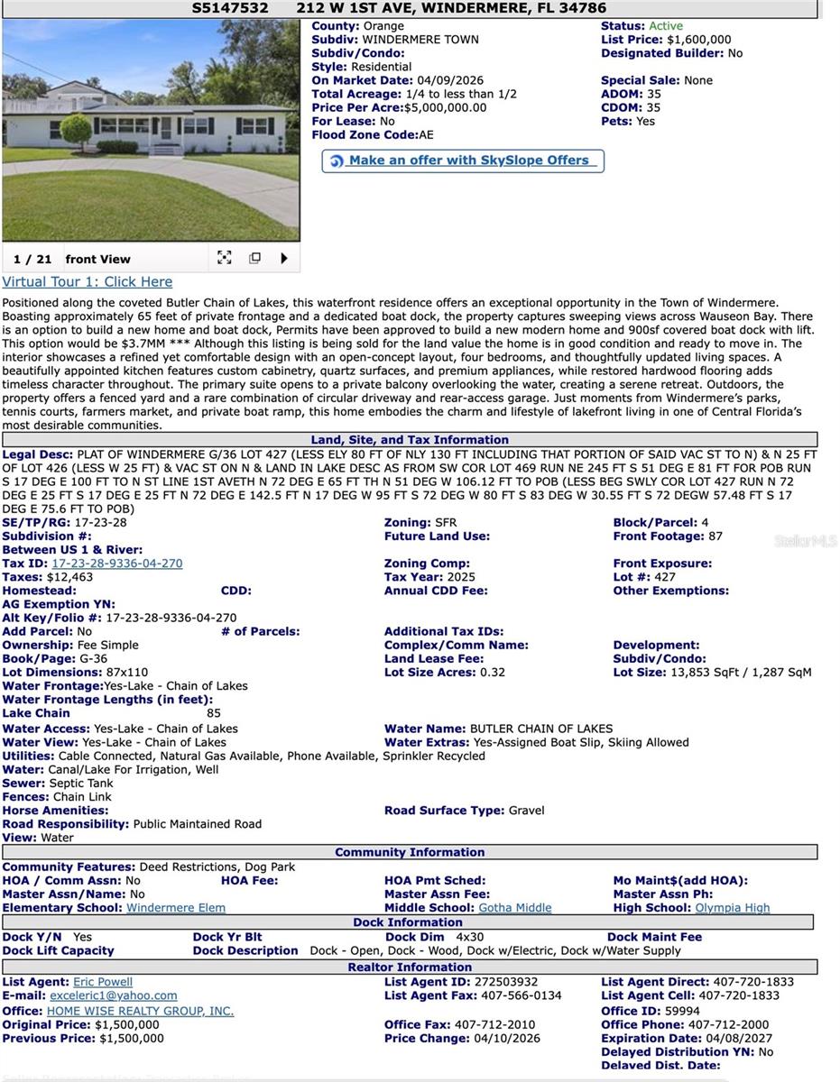 WINDERMERE TOWN - Residential