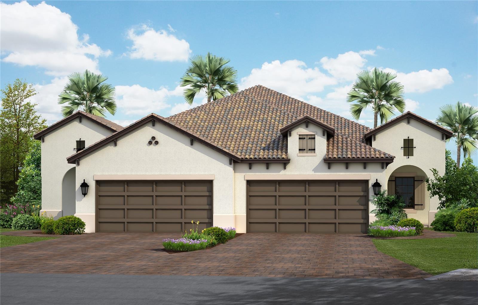 The Sandcastle is a roomy three bedroom villa with 1842 square feet highlighting an open concept floor plan. A dining area is open to the great room with a generous space for cozy gatherings with family and friends. Welcome to your dream kitchen with gas appliances, pantry, and island seating. Through sliding glass doors that open out to the extended lanai, enjoy the Florida outdoors. Your spacious primary suite includes a walk-in closet, dual vanities, and walk-in shower. Another bathroom is located next to the second and third bedrooms. This home includes a den with French doors that can be used as an office, tech space, or relaxing hideaway. Close to many beaches and local restaurants, enjoy a night out. Relax at home, play a game of Pickle Ball with friends, or join one of the many activities that Boca Royale Golf & Country Club has to offer.