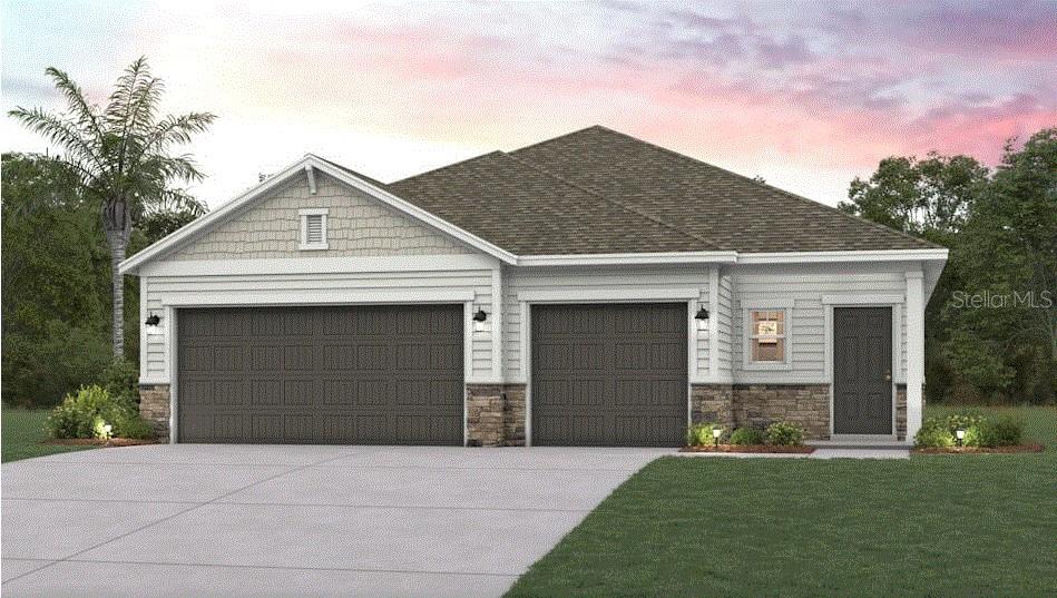 Under Construction. For undeniable style and versatility, choose the Champlain! This attractive one-story floor plan opens with a private study to the right of the foyer, which leads back into an airy, modern layout. A spacious kitchen with a wraparound counter, a walk-in pantry, and a center island flows seamlessly into a dining area and a great room, which provides access to a covered patio. The primary suite is adjacent, featuring a walk-in closet and an attached bath with dual sinks and a walk-in shower. Two secondary bedrooms also boast walk-in closets. The Champlain is the perfect choice for your dream home!