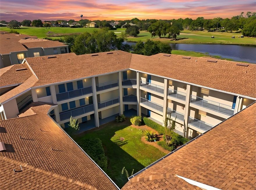 One or more photo(s) has been virtually staged. Located in the gated, golf-course community of Bermuda Dunes, this third-floor one-bedroom, one-bath condo offers low-maintenance living with a private balcony overlooking the MetroWest golf course—perfect for enjoying morning coffee or evening sunsets. The open kitchen flows into the living area and includes space for a dinette, while the bedroom features a spacious walk-in closet with a built-in vanity area. Additional storage includes a walk-in foyer closet and a separate exterior storage unit. Residents enjoy resort-style amenities including a community pool and Jacuzzi, fitness center, indoor racquetball court, tennis courts, and a clubhouse with meeting room. The HOA covers exterior maintenance, roof, landscaping, and lawn care, providing added peace of mind. Conveniently located near shopping, dining, major roadways, and just a short drive to Universal Studios and Orlando’s top attractions, this condo is ideal as a primary residence, second home, or investment opportunity.