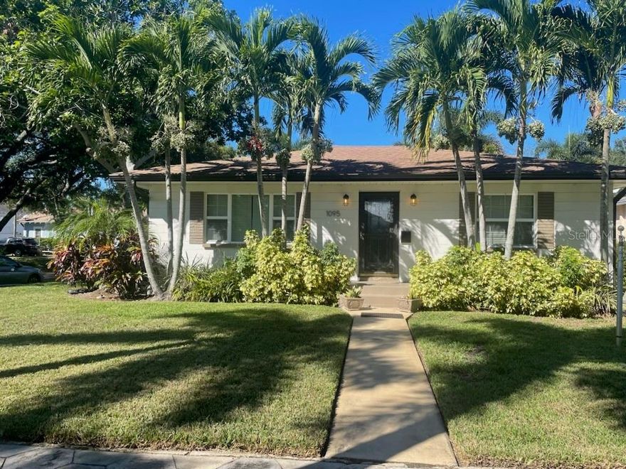 Available Dec 1st 2023!Incredible location! 2-bedroom, 1.5 bath single family home with Vintage charm sits on a corner lot and has a detached 2 car garage with an outdoor 450 SqFt deck with gazebo in between the home and garage which is surrounded by lush landscaping for outdoor living and privacy. Just 4 blocks to Crescent Lake and convenient to Central Ave. You will hear the church bells chime of St Paul’s Church throughout the day. This Mid-Century Modern home is meticulously maintained and features coved ceilings, plaster walls, original oak hard wood floors, vintage tile in kitchen and dining and the main bathroom has original 1950’s tiled walls with separate tub and walk in shower. There is also a built-in writer’s desk in the hallway and the closets are cedar lined in both bedrooms. Upgrades include new windows, new energy efficient AC, stainless steel appliances, dishwasher, French door refrigerator, electric range/oven, disposal, new ceiling fans, energy star washer and dryer. The laundry room is 10x11 and includes the ½ bath and has easy access to outdoor deck and kitchen. The double bay garages are 28 ft deep each, allowing for additional 16ft in storage space! Lawn maintenance included. Enjoy being close to Trader Joes, Fresh Market, Trip’s Diner, and more. Only 5 minutes to downtown and convenient quick access to I-275. Make your appointment today 24hr notice required, Minimum credit score 680 each, non-smoker.