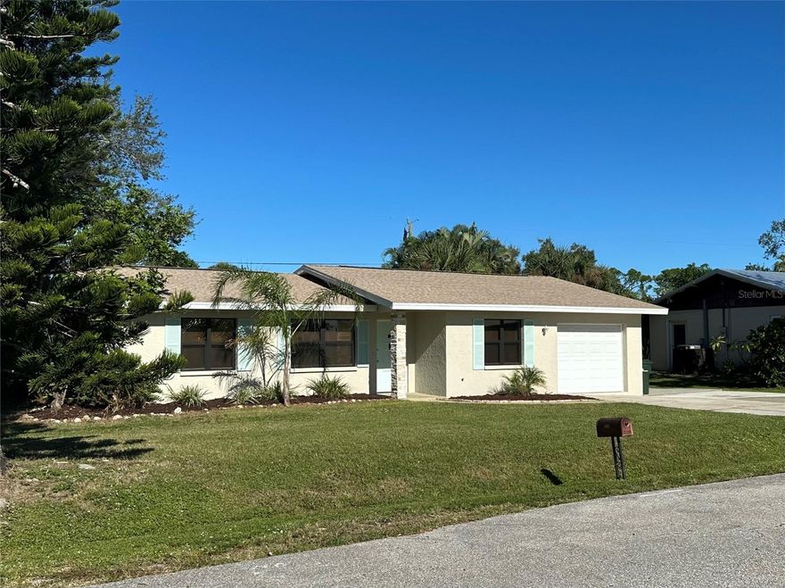 Welcome to this impeccably maintained 2 bedroom 2 bath home, a desired split floor plan, and an attached garage for convenience. The kitchen is central, perfect for gatherings, and everyday living! This house offers exceptional PRIVACY with an impressive hand crafted wood fence surrounding the backyard making it a pleasure to enjoy the outdoors. In addition, the backyard also offers a solid, and in terrific condition, 200 sq. ft. wood shed! There is also a built in fire pit, and a raised area for plants or small garden, with mature landscaping offering shade. This house is perfectly located! It is just two houses away from Shamrock Park, and in close proximity to the South Venice Beach Ferry and boat ramp. Also very close are the stunning Gulf beaches, shopping, dining and legacy trail, all features that beautiful historic Venice has to offer. A must see!