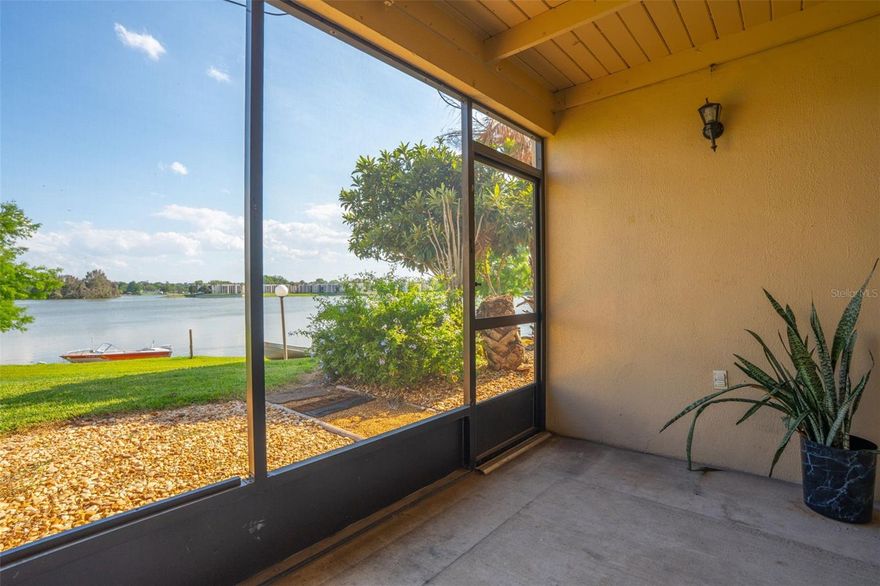 Welcome to your slice of Florida waterfront living in the desirable Sandy Cove Condo Community! This charming 1-bedroom, 1-bathroom ground-floor condo offers the perfect blend of comfort, convenience, and serene lakefront views.

From the moment you step inside, you’re greeted with easy-care ceramic tile throughout and an abundance of natural light. The open layout immediately draws your eyes to the stunning lake view — the true showstopper of this home. Sliding glass doors lead to your enclosed, screened-in patio where you can enjoy morning coffee, peaceful sunsets, or simply unwind while overlooking the water. This is effortless indoor-outdoor living at its finest.

Whether you’re looking for a primary residence, a seasonal retreat, or an investment opportunity, this condo offers the ultimate low-maintenance Florida lifestyle. The Sandy Cove community provides resort-style amenities including a community boat slip for boating and fishing, a sparkling community pool, tennis courts, exterior maintenance, and more — giving you more time to enjoy and less time to worry.

Ideally located in Altamonte Springs, you’ll be just minutes from premier shopping, dining, the SunRail Station, and major highways, making commuting and everyday errands incredibly convenient.