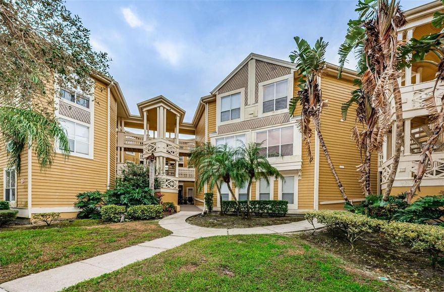 Enjoy a 1st floor condo with water views from both the family room and bedroom, a fireplace, and walk in closet.  Bridgewater Condos have beautiful communities amenities with a pool, hot tub, tennis courts, and fitness room.  The ponds and landscaping around the establishment create a serene space to come home to.  The community is very pet friendly and located in a great hub to easy access to downtown St. Pete, Tampa, and Clearwater.