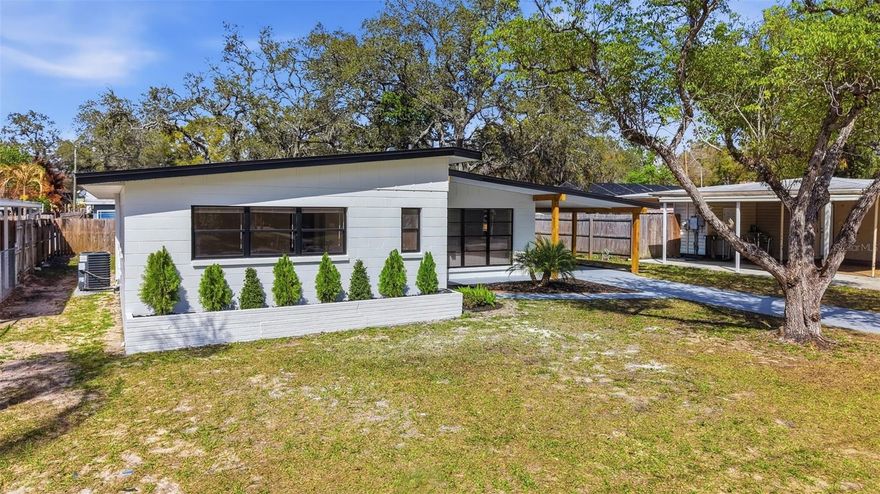 Welcome to this beautifully renovated 3-bedroom, 2-bathroom concrete block home located in a quiet Tampa neighborhood with no HOA and no deed restrictions, giving you the freedom to truly make the property your own.
Situated on an oversized lot with a spacious front yard, this home offers both privacy and room to enjoy outdoor living. The inviting front porch and relaxing back lanai provide the perfect spaces to unwind or entertain.
Step inside to a bright open-concept floor plan designed for modern living, where the kitchen features abundant counter space and a functional layout ideal for cooking and gathering. Large front windows and sliding glass doors allow natural light to fill the home while creating a seamless connection to the backyard.
The home showcases luxury vinyl plank flooring throughout, contemporary finishes, and the peace of mind that comes with a fully renovated property.
Conveniently located less than 15 minutes from Downtown Tampa, USF, Busch Gardens, and the Hillsborough River Greenway, offering easy access to dining, entertainment, boating, fishing, and outdoor recreation.
This home combines modern updates, thoughtful design, and an unbeatable Tampa location, making it an exceptional opportunity for homeowners and investors alike.
Schedule your private showing today.