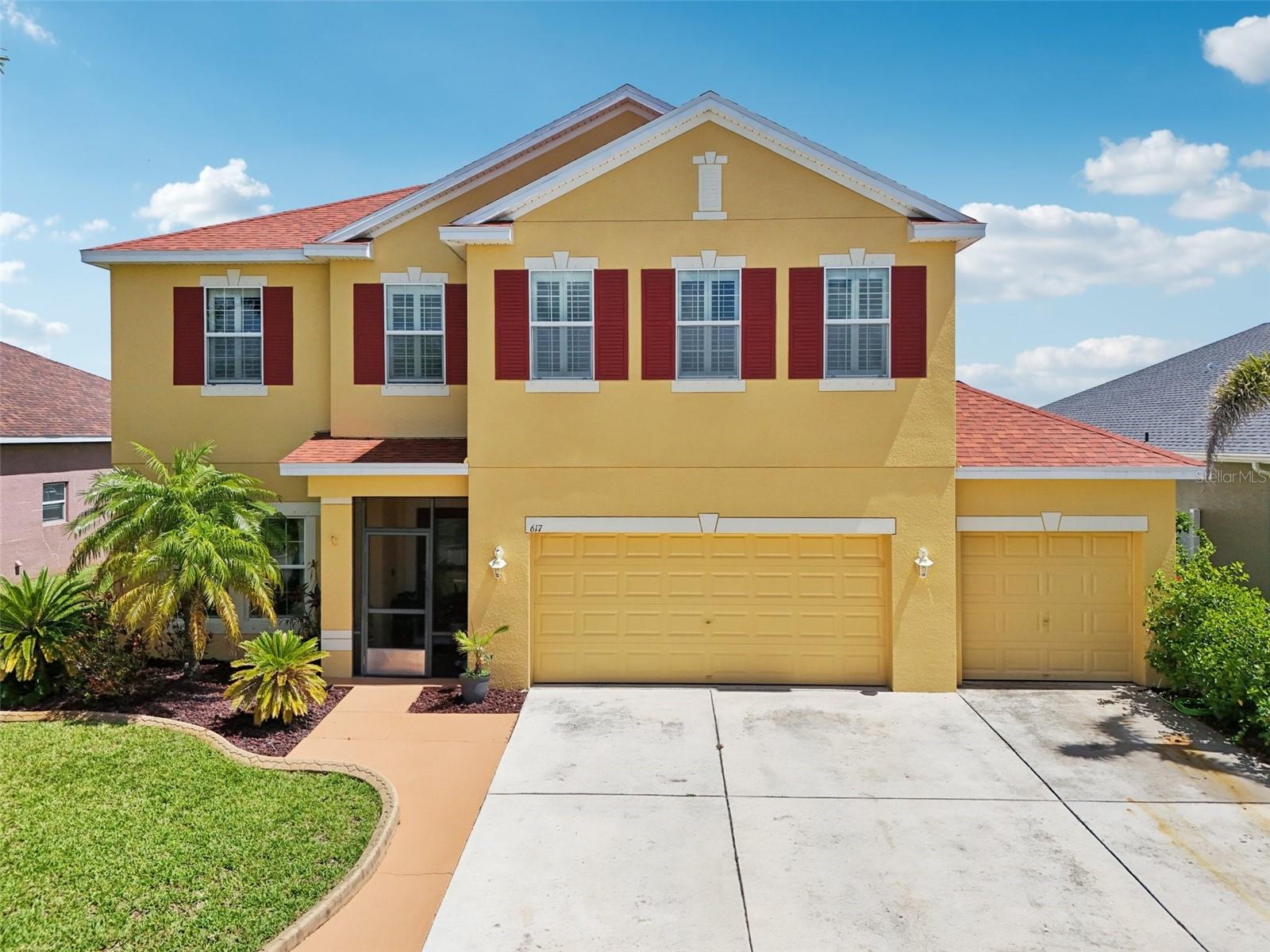 Welcome to your dream home in the sought-after Bahia Lakes community. This spacious and beautifully maintained 6-bedroom, 4-bathroom residence offers 3,503 square feet of comfortable living space with a smart, open layout that perfectly balances style and function. The home features a dedicated office for quiet work-from-home days and a generous upstairs sixth bedroom that can easily serve as a media room, playroom, or guest suite. The open-concept kitchen is ideal for entertaining, complete with granite countertops, stainless steel appliances, ample cabinetry, and a large island. Gorgeous laminate wood-style flooring and ceramic tile flow through the main living areas, while multiple upstairs and downstairs bedrooms provide flexibility and privacy. Abundant walk-in closets and extra storage spaces keep everything organized. Outside, relax on the screened-in patio or enjoy your fully fenced backyard overlooking a tranquil lake—perfect for peaceful mornings or evening gatherings. Recent updates include a brand-new roof (2023), new A/C units (2021), a water heater (2020), updated kitchen faucet and garbage disposal (2022), and fresh exterior paint (2021), offering true move-in peace of mind. Just minutes from E.G. Simmons Park, Little Harbor Resort, and other coastal attractions, this home captures the best of Florida living. Don’t miss this incredible opportunity—schedule your private showing today!