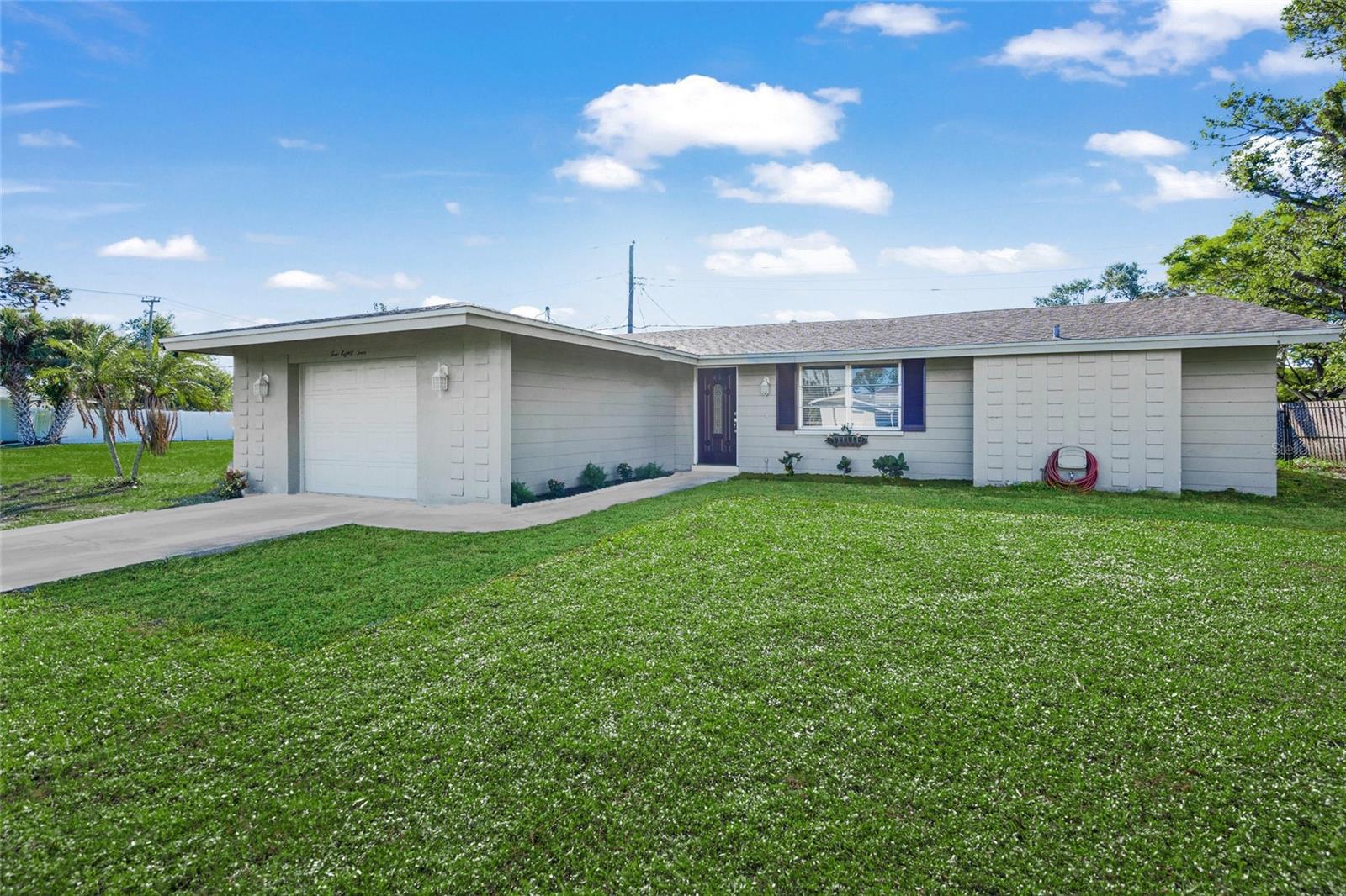 ***NOW offering $9,000 towards buyers closing costs and or rate buy down with acceptable contract by JULY 31ST 2025**Discover your dream home in South Venice, FL, with this charming, fully updated 2-bedroom, 2-bathroom residence that includes a delightful Florida room and a one-car garage. Nestled within just three miles of Caspersen Beach and the dog-friendly beach, and five miles from Venice Beach, this property offers easy access to the South Venice Beach ferry and a private boat ramp (small yearly fee). Enjoy the convenience of nearby shopping, restaurants, and quick access to US 41 and I-75. This home is move-in ready, featuring a *newer roof and *AC (both installed in 2017), along with all *new drain lines replaced with PVC, *septic tank replaced (2018) and pumped 2025, *new well pump, *water heater (2018) *New electrical panel and whole house surge protector (2021) *washer and dryer (2018) * Microwave (2023) and a whole-house water softener.
Step inside to find an inviting open floor plan that combines the living and dining areas, adorned with newer tile flooring throughout. The updated kitchen boasts granite countertops, stainless steel appliances, and solid white cabinets, seamlessly connecting to the dining space and the bright Florida room equipped with its own air conditioning and new engineered hard wood bamboo flooring. This sunlit room provides access to a fully fenced backyard, perfect for family gatherings or playtime with pets. The two bedrooms are thoughtfully positioned on the opposite side of the house for added privacy. The master suite is spacious enough for a seating area and features bay windows along with a large ensuite bathroom complete with a walk-in shower and upgraded granite countertops. The second bedroom is also generously sized and conveniently located next to the fully updated guest bathroom, which includes new flooring, granite countertops, and a new bath/shower combination with glass sliding doors.
NO water or sewer bill and NO HOA FEES or deed restrictions so bring your boat or RV. Located in best zone (X) that does not require flood insurance. With nothing left to do but move in, this home is an ideal choice for both full-time residents or those seeking a winter retreat in sunny Florida. Don't miss out on this incredible opportunity!