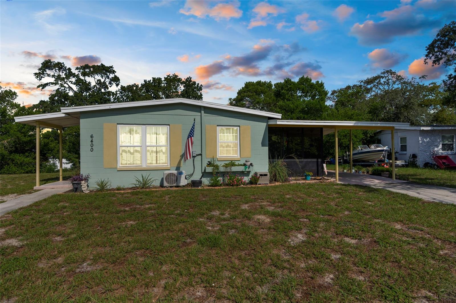 Make sure to check out the Virtual Tour for a 3D Model w/ Walkthrough, Floor Plan w/ Measurements, Video, & more!
6400 Talbot Circle blends modern updates with Florida charm in a location that puts you close to everything. Sitting on a .20-acre lot (NO HOA, NO CDD, and NO Flood Insurance required!), this 2-bedroom, 1-bath home has been tastefully refreshed with a 2021 roof, 2020 double-pane windows, new AC unit in 2021, updated electric panel, and a newer hot water heater with timer - Checking off all those big ticket boxes.
Inside, natural light fills the combined living and dining areas complemented by vinyl plank flooring and crown molding throughout the home with tile in the kitchen and bathroom. The master suite is quietly positioned at the back of the home and features a charming barn door, while the kitchen boasts a wall oven, cooktop, farmhouse-style sink, and those gorgeous gray Quartz countertops. In the Bathroom, a beautiful copper sink in with matching accents because even wash-up time deserves a little glamour.
Stepping outside into your 11×10 ft screened patio, perfect for coffee in the shade or bug free laughter with friends. A spacious backyard awaits gardening projects, outdoor meals, or whatever your heart dreams up.... and true freedom to decorate, have ample space to park your boat, RV, or plan your pool install.... with No HOA and No CDD to cramp your style.
When you're craving coastal downtime, you’re just 4 miles from the Gulf of Mexico, an easy 10–15-minute drive to Hernando Beach or other nearby shoreline spots. On the commute front, you’re about 56 minutes from Tampa via the Suncoast Parkway, around 1 hour and 28 minutes to Orlando, less than 10 minutes to State Road 589, and roughly 25 minutes to Interstate 75
Schedule your showing, and get your offer in - Don’t let this one get away!