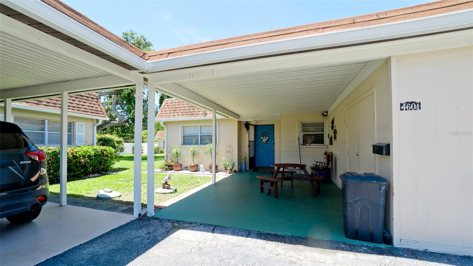 Affordable and appealing 2 bedroom, 2 bath located in the active 55+ community of Park Acres. Well maintained end unit with loads of outdoor space and Florida room. Neat, clean and tidy! Guest bath updated with new flooring, vanity and counter top. Open floor plan with all kitchen appliances to remain. 1 car - carport with extra storage. Ample closet space and storage throughout this unit. Monthly fee of $489 covers exterior, community pool, clubhouse, shuffleboard, water, sewer & trash, cable and Internet!!! Central location allows you to reach downtown, Sarasota/Bradenton airport, hospitals, public transportation and our island beaches within minutes. Call today to schedule a viewing!