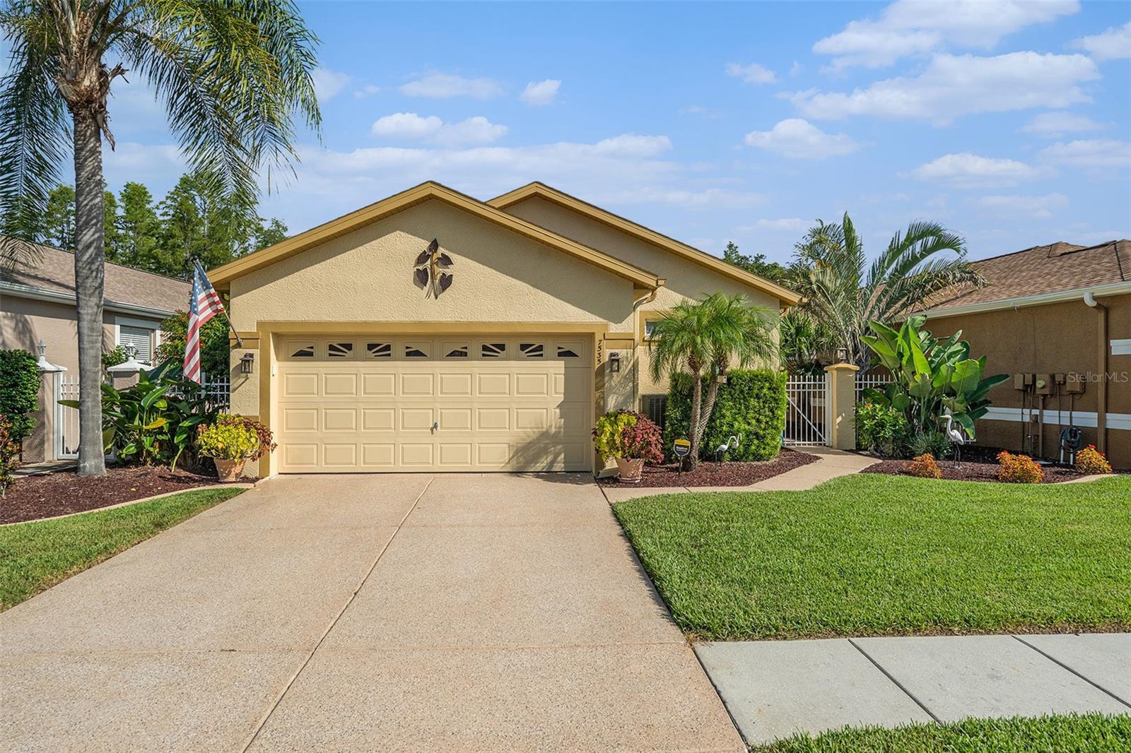 This beautifully updated 3-bedroom, 2-bath home is move-in ready and perfectly situated in the highly sought-after 55+ golf course
community of The Groves in Land O’ Lakes. Enjoy a low-maintenance lifestyle where roof, exterior paint, lawn care, and exterior
maintenance are all handled by the HOA, giving you more time to relax and enjoy the amenities.
Home Features: New roof (2024) and AC (2018) for peace of mind, Stunning courtyard with professional landscaping and epoxy-finished
driveway, garage, and walkway, Spacious kitchen with granite countertops and new backsplash, center island, breakfast bar, solid wood
professionally painted cabinets, Top of the line stainless steel appliances. New vanity in Guest bathroom, updated primary shower, new
raised dual sink with Marble counter top, Fresh LPV flooring in kitchen, hallway and guest bathroom, new carpet in guest bedroom, Split
floor plan.
Crown molding in the Family room and dining room featuring high ceilings adds a touch of elegance, Step out the sliding glass doors with
newly replaced rollers onto the extra large expanded covered lanai with decorative painted floor for outdoor entertaining overlooking the
peaceful creek, truly maintenance-free living Community Amenities:18-hole golf course, resort-style pool (recently resurfaced), tennis courts,
clubhouse, fitness center, On-site restaurant, clubhouse, and social activities, Gated 55+
neighborhood with a friendly, active lifestyle
This home combines convenience, comfort, and resort-style amenities—all in a secure,
maintenance-free setting. Move-in ready and waiting for you!