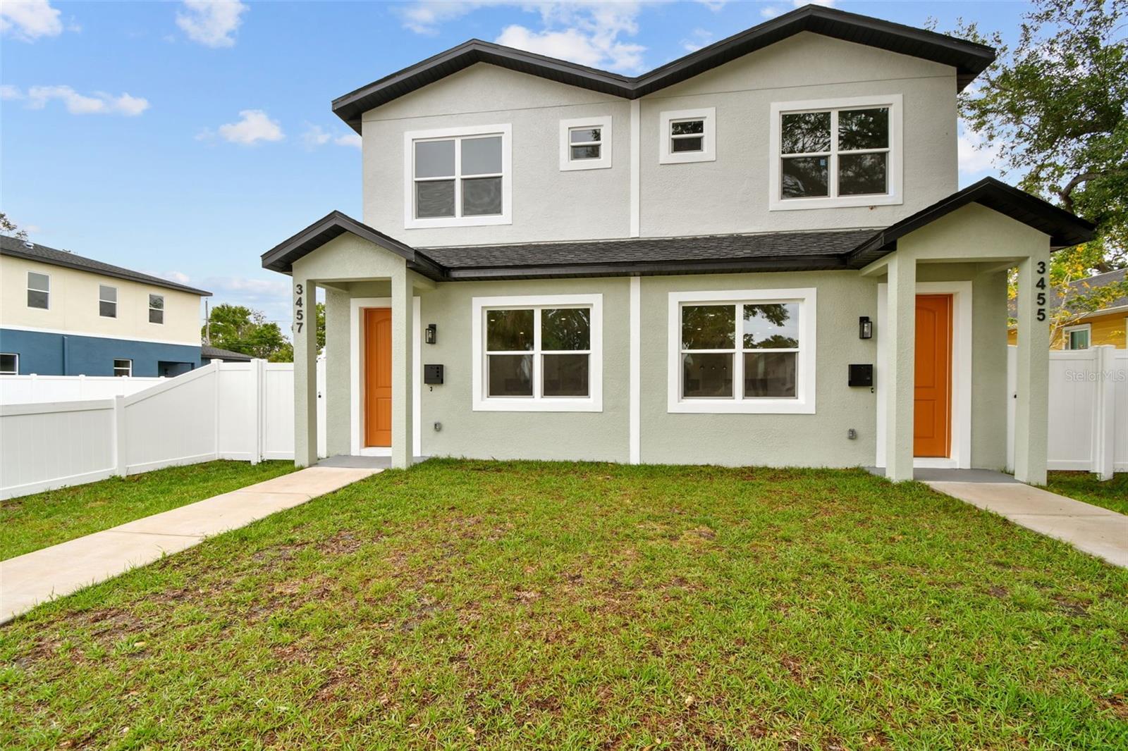 Built with pride and designed for lasting quality. This brand new 3-bedroom, 2.5-bath townhome in St. Pete was built by a quality-driven local builder who takes pride in every detail. From energy-efficient impact windows to premium finishes, this home is filled with craftsmanship you can feel.
Abundant natural light pairs with recessed LED lighting throughout, creating a bright, modern feel in every room. Seamless luxury wood laminate flooring flows across the entire home with no transitions. The open-concept layout connects the living, dining, and kitchen spaces in one effortless flow, making the space as functional as it is inviting.
The kitchen is large and thoughtfully designed, featuring abundant cabinet space and a generous island. It’s the full package, with high-end countertops, a modern backsplash, and stainless steel appliances all included. The downstairs half bath is thoughtfully placed for guests and convenience.
Upstairs, the spacious primary suite includes a large walk-in closet and an en-suite bath with dual sinks, a glass-enclosed shower, and custom tile work. The second upstairs bathroom features a vanity with extra drawer storage and a beautifully tiled shower with a built-in niche and high-end finishes. A laundry closet is also conveniently located upstairs and offers tuck-away storage for easy organization.
The 1-car garage features epoxied floors and rear alley access, making parking and storage easy and efficient. The entire side and backyard are enclosed with a white vinyl privacy fence, complete with front and rear gates for security and peace of mind. Built new from the ground up and backed by a structural warranty, this is far beyond builder-grade.
Call today and make this new build your new home.