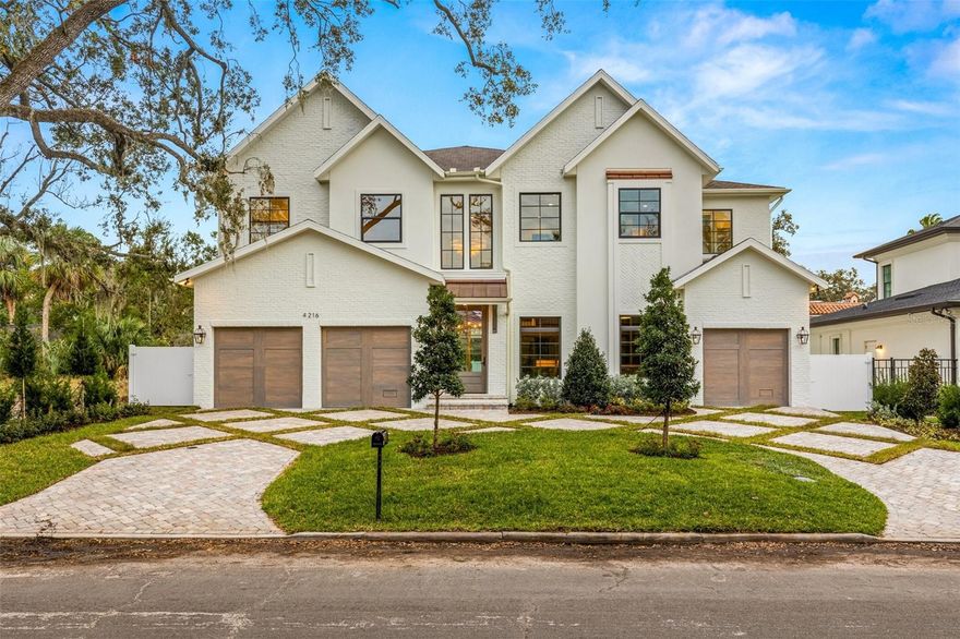 Under Construction. Ready Sept 2024. Milana Custom Homes presents 4216 West Swann Avenue, boasting 5 bedrooms, 5 full baths, and a powder bath. There is a Bonus room on the second floor and a study by the front entry, and every corner of this residence offers spacious living. The 3-car split garage ensures convenience and ample storage space. Step outside to enjoy the outdoor kitchen, covered lanai, and refreshing volleyball-style pool with a full glass hot tub, perfect for entertaining or relaxing under the sun. Inside, the family room features a gas fireplace, creating a warm ambiance that flows seamlessly into the kitchen, complete with impeccable trim detail on the ceiling, a dining nook, and a large custom-built walk-in pantry. Including SubZero/Wolf Appliances. Downstairs, a guest suite with a walk-in closet is located right off the lanai, offering versatility and privacy. Also, there is a temperature-controlled wine room under the stairs. Upstairs, a laundry room and a bonus room, and a wet bar provide added convenience and flexibility. Retreat to the luxurious master suite, which boasts two custom-built walk-in closets and an en-suite bath. Each of the three additional bedrooms upstairs also features spacious walk-in closets, ensuring plenty of storage space for everyone. This home is designed for comfort, convenience, and luxurious living at its finest.