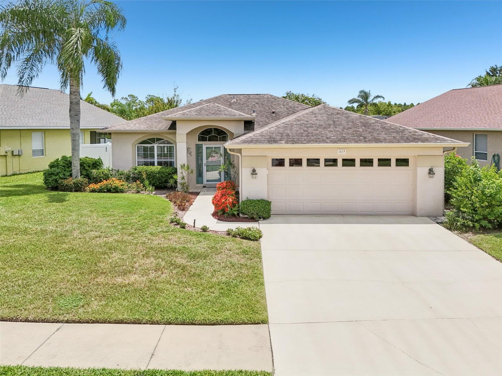 Welcome to this beautiful 3-bedroom, 2-bath home with a 2-car garage located in the highly sought-after Cypress Creek Village in Ruskin! LOW HOA NO CDD! As you approach, you're greeted by meticulously maintained landscaping that sets the tone for what’s inside. Step into a spacious foyer with a clear view of the formal dining room—perfect for entertaining. The inviting living room boasts soaring ceilings and seamlessly flows into the kitchen and dinette area. The kitchen features a bar-top counter with seating, ample cabinetry, stainless steel appliances, and plenty of space to host guests. The primary suite offers generous space, a private en suite bathroom, and a relaxing retreat. Two additional large bedrooms provide flexibility for family, guests, or a home office. Step through the triple sliding glass doors to your private backyard oasis—complete with a covered, screened-in patio featuring ceiling fans and an in-ground spa, perfect for year-round enjoyment. Don’t miss the chance to make this beautiful home yours!
