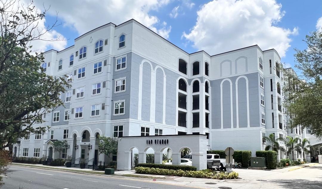 Bright, updated 1/1 condo in The Grande, a premier residential community in downtown Orlando. TWO ASSIGNED PARKING SPOTS. The layout features an open common living space, a dining nook that can be used as an office, one bedroom, and en-suite bath with two access points, including access to the laundry closet. Nice wood laminate throughout, no carpeting! There are also French doors that lead to a comfortable, private balcony. Unit 2042 is perfectly located near the stair that lead to the beautiful pool area. The Grande is one of the best maintained communities in Downtown. Updates have been made to windows, roof, paint, stucco (reseal), sprinkler system and landscaping-all completed in 2021. You’ll love the amenities – resort style pool, fitness center, clubhouse, and charming courtyards. Ideal location – minutes from I4 and SR 408, around the corner from the Dr. Phillips Performing Arts Center and a short walk to Lake Eola with Publix and the best in shopping and dining downtown. You’ll love living here. Come see all that this special home has to offer!