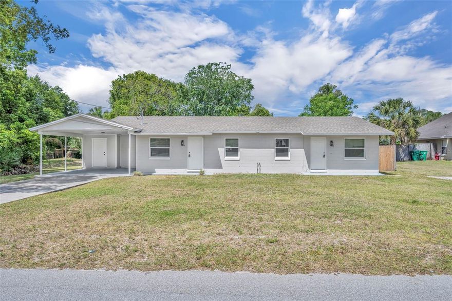 Amazing duplex opportunity for an owner-occupant or investor looking for flexibility, income, and move-in ready value. Unit B is the standout; a beautifully updated 3 bedroom, 2 bathroom featuring a new kitchen with custom shaker cabinets, quartz counters, and new stainless steel appliance package, two updated bathrooms with new vanities, tile, fixtures, mirrors, toilets, everything new, along with LVP flooring and fresh paint throughout. Unit A is a charming 2 bedroom, 1 bathroom with partial updates, new quartz counters, tile floors, indoor laundry, new fixtures, and comfortable move-in ready condition. The entire building also has new windows and new patio sliders, adding both appeal and efficiency. Roof was replaced in 2021. This is the perfect house hack: live in the stylish renovated 3/2 and let the rental income from the 2/1 help offset your mortgage. Income figures are estimated, property is currently vacant and ready for new occupants.