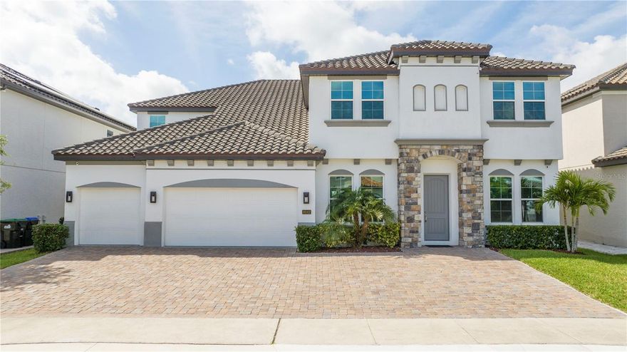 DONT MISS OUT!
Located within the  gated Estate at Parkside community, this residence offers unparalleled luxury and convenient access to the vibrant Dr. Phillips Marketplace and renowned "Restaurant Row." With easy access to I-4 and Apopka Vineland Road, the best of Orlando is just moments away Luxury home, offering the luxury home offers spacious and well designed living spaces. This Spanish style 8-bedroom, 6 and half-bathroom home combines elegant design. This home provides generous living space, allowing for both privacy and gatherings with family and friends. 
With an oversized 3-car garage. Step into elegance as you enter the formal dining room, leading to the spacious family room,  and eat-in kitchen with island sink and bar. The first-floor owner's suite offers a private sitting room, spa-like bath, and ample closet space. An additional bedroom and full bathroom grace the first floor. Moving to the second floor entertainment lover's dream, there's a loft/lounge with bar, big living room, and  home theater, and additional 5 bedrooms and full bathroom, Step out to the lanai for relaxation or BBQ parties by the sparkling pool and summer kitchen.