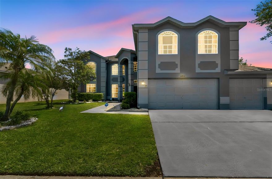 Welcome to this spacious 5 bedroom, 2.5 bath home offering 3,692 sq ft in a desirable gated community. Featuring an open floor plan, this home boasts a 2017 roof, fresh interior paint, and exterior paint completed in 2025. The updated kitchen includes granite countertops, refreshed cabinetry, newer appliances, and a large center island, perfect for entertaining. 
A grand foyer entry welcomes you with formal living and doing rooms, while a convenient downstairs guest bedroom provides flexibility. The oversized 3 car garage features sleek epoxy flooring. 
Upstairs, you'll find three additional large bedrooms along with the expansive primary suite, which offers a private sitting area, dual walk-in closets, and an en-suite bath with dual sinks, garden tub, and separate shower. A large bonus room can easily serve as a rec room, theater, or be converted into a 6th bedroom. 

Enjoy outdoor living with a brand-new pool, above ground hot tub, and sauna. Located in a beautifully maintained gated community with a golf course, A-rated schools, and close proximity to shopping, dining and major conveniences. 
Don't miss this opportunity, schedule your private showing today.
