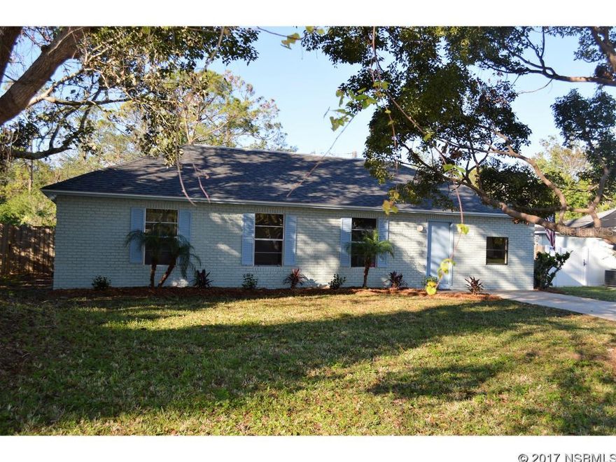 Perfect starter or retirement home at an affordable price. This move-in ready 2/1/1 is renovated with NEW ROOF, Upgraded Kitchen, NEW PAINT, NEW FLOORING, NEWLY UPGRADED BATHS, NEW CEILING FANS AND LIGHT FIXTURES, AND MORE! This could easily be used as a 3 bedroom home due to the enclosed porch area having ducted heast and air. This open floor plan has a very roomy living-room/dining/kitchen combination. NEW STAINLESS STEEL appliances and breakfast bar area w/ new counter-top in kitchen. The bedrooms are quite spacious. Additional 1/2 bath is a shower/sink/vanity in the laundry area off of the kitchen. Laundry area includes new washer /dryer. This home has a large backyard that is PRIVACY FENCED and has dbl door slider to backyard patio and area. Perfect for boats & other personal vehicles. Nice area of homes, come see because this price range is hard to come find. NEW Termite Bond in place. ;Water: City