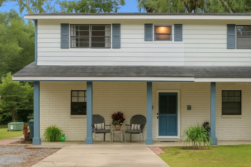 One or more photo(s) has been virtually staged. Welcome to 812 Sugar House Blvd in Port Orange — a beautifully updated 2-bedroom, 1.5-bath townhome with no HOA and plenty of charm inside and out. This move-in ready home offers over 1,200 square feet of comfortable living space, featuring a freshly rebuilt lower level with waterproof flooring, upgraded trim work, and new kitchen appliances including microwave, refrigerator, and stove. The remodeled staircase and updated lighting give the interior a fresh, modern feel. Upstairs you'll find two spacious bedrooms with a Jack-and-Jill style bath, plus new window coverings and ceiling fans. Enjoy year-round versatility with an enclosed porch that's perfect for a home office or reading nook, leading to a screened covered porch and new deck overlooking a fenced backyard with mature trees and a private pet area. Additional highlights include a newer washer and dryer, upgraded electrical outlets, and a storage shed for extra convenience.

Exterior updates include new landscaping, refreshed front patio, and a replaced mailbox stand for added curb appeal.

Less than 3 miles from the Intracoastal Waterway, this home offers easy access to kayaking, fishing, and coastal views  and is just minutes from shopping, restaurants, parks, and trails.