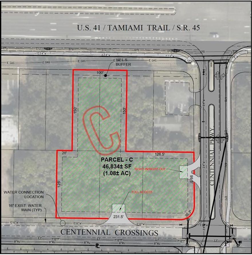 Five contiguous CG-zoned lots in Parcel C for sale. Frontage on Tamiami Trail for two lots with three lots behind them on Centennial Crossings. Please refer to the aerial and attachment outlining the addresses, PID numbers and land area. Another assemblage available as Parcel A (C7458381 - 2.45 acres). Vacant commercial land on Tamiami Trail is going fast! Don't miss this opportunity to add your business at busy Tamiami Trail in Port Charlotte!