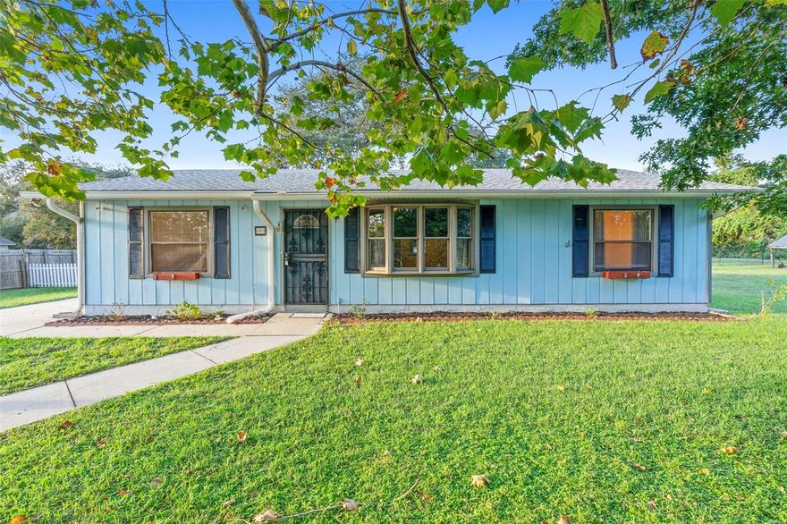 Charming remodeled home on a spacious corner lot. This 3-bed 2-bath nearly 1200 sq ft home is move-in ready. Split floor plan with a large inside laundry room. Kitchen features brand new sink, cabinets and granite counters plus updated stainless steel appliances. Bathrooms have brand new vanities, toilets and upgraded lighting. Freshly painted with new interior doors. Brand new vinyl flooring in addition to new lighting and ceiling fans throughout. New Fencing 2022/2024. New Roof & Water Heater 2021. HVAC 2008. Huge fenced-in yard on a quarter acre with a separate fenced-in area for animals. Park all your toys here, No HOA. Shed for all of your storage needs. Located in a USDA rural area, away form the noise yet close enought for entertainment, stores, schools, medical offices, etc. Relaxation of the Florida beaches awaits you!