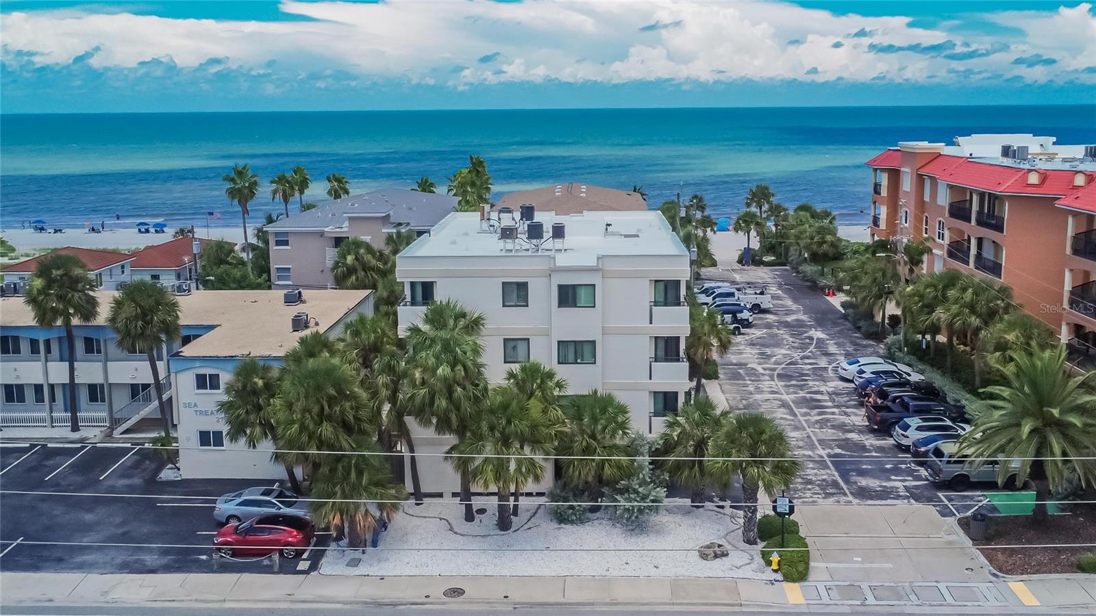 Escape to a low-maintenance coastal lifestyle with this stunning 1,200 sq. ft., two-bedroom, two-bathroom condo, all on one level for effortless living. Featuring 3 separate balconies ideal for entertaining or simply unwinding after a day on the pristine white-sand beaches. The kitchen is fully equipped, and the master suite provides a peaceful retreat with its own en-suite bathroom. You'll also appreciate the convenience of in-unit laundry. Whether you're looking for a permanent residence, a seasonal getaway, or a prime investment opportunity, with only 1-week minimum rental required makes for strong rental potential. This Indian Rocks Beach gem is a must see. Enjoy the "Florida" charm in a truly walkable city with a variety of local restaurants, unique shops, and 27 public beach access points, all within easy reach. Don't miss your chance to own a piece of paradise!