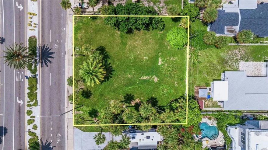 Introducing an exceptional, shovel-ready development opportunity directly on Gulf Blvd. in St. Pete Beach - one of Florida’s most coveted coastal destinations. This expansive 10,000 sq. ft. lot (approx. 100 x 100) comes with fully permitted architectural plans to construct three high-end, multi-level townhomes, each designed with a coastal luxury aesthetic and modern functionality.

Located only steps from the white sand beaches of St. Pete Beach with deeded beach access.  Just a short stroll to the iconic Don CeSar Hotel, this property offers unmatched walkability, visibility, and long-term value in a prime barrier-island location.

• Zoned for multi-family construction
• Cleared and ready for immediate development
• West-facing frontage along Gulf Blvd.
• Walk across the street to direct beach access paths
• Proposed subdivision already engineered and mapped

• One block from the historic Don CeSar Hotel
• Close to restaurants, shopping, beach bars, marinas, and the Pinellas Bayway
• Quick access to I-275, downtown St. Pete, and Tampa International Airport
• Highly desirable short-term rental and second-home market

This offering is ideal for a builder, investor, or luxury developer looking for a completed, ready-to-go project in one of the strongest beach markets in Florida. All major planning is already done.  Fully permitted and ready to begin construction!
