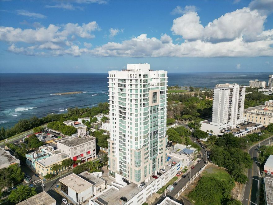 Beautifully designed studio apartment located on a high floor at Atlantis Condominium, offering stunning ocean views and abundant natural light through floor-to-ceiling glass. The apartment is offered fully furnished and features a one bedroom, one full bathroom, an open-concept living space, and one assigned parking space. The layout is spacious, modern, and thoughtfully styled, creating a refined yet comfortable coastal living environment.

Perfectly situated in Puerta de Tierra, between Condado and Old San Juan, just minutes from beaches, dining, entertainment, and cultural landmarks, this residence offers an ideal balance of convenience, walkability, and breathtaking ocean views.

Atlantis Condominium offers full-capacity power generator, water cistern, fully equipped gym, and 24/7 security, providing comfort and peace of mind for residents.