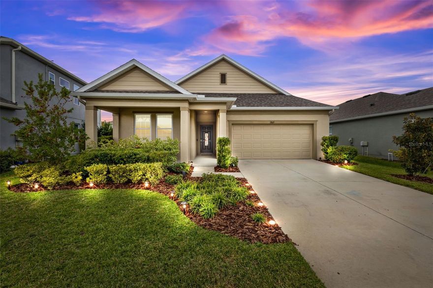 Get ready to be wowed by this 2019-built beauty in the highly sought-after community of Asturia, conveniently located in Odessa! Boasting 1975 square feet, this 4-bedroom, 2-bathroom haven is a celebration of style and functionality. Step inside and discover an open, airy, space where living, dining, and cooking blend seamlessly. The kitchen is a chef's dream, featuring sleek quartz countertops, a top-notch gas stove, stainless steel appliances, and 42 inch white cabinets. A walk-in pantry adds an extra dash of convenience.

Two bedrooms share a bathroom with dual sinks and a tub with a shower, all dressed in exquisite quartz countertops. The primary suite is a retreat in itself, boasting an ensuite bathroom with dual sinks, a roomy walk-in closet, and a walk-in shower accented with river rock—a truly indulgent escape. Forward-thinking features abound, including a 240-volt outlet in the 2-car garage for electric vehicle charging. The laundry room is a masterpiece of organization, complete with built-in cabinets and ample storage.

Out back, a fully fenced yard offers a private sanctuary, while the screened-in lanai invites you to enjoy the outdoors in comfort. Additional perks like UV heat control tint on the living room windows, gutters, and a water softener enhance the home's appeal. Located in a top rated school district, Asturia's vibrant community offers a range of amenities, from a resort-style pool, fitness center, dog park, to inviting walking trails and a welcoming clubhouse. This isn't just a house—it's an invitation to a lifestyle of luxury and ease. Don't miss this opportunity to call this Asturia gem your very own. Come, experience a life of comfort, convenience, and cherished moments. Your new adventure awaits!