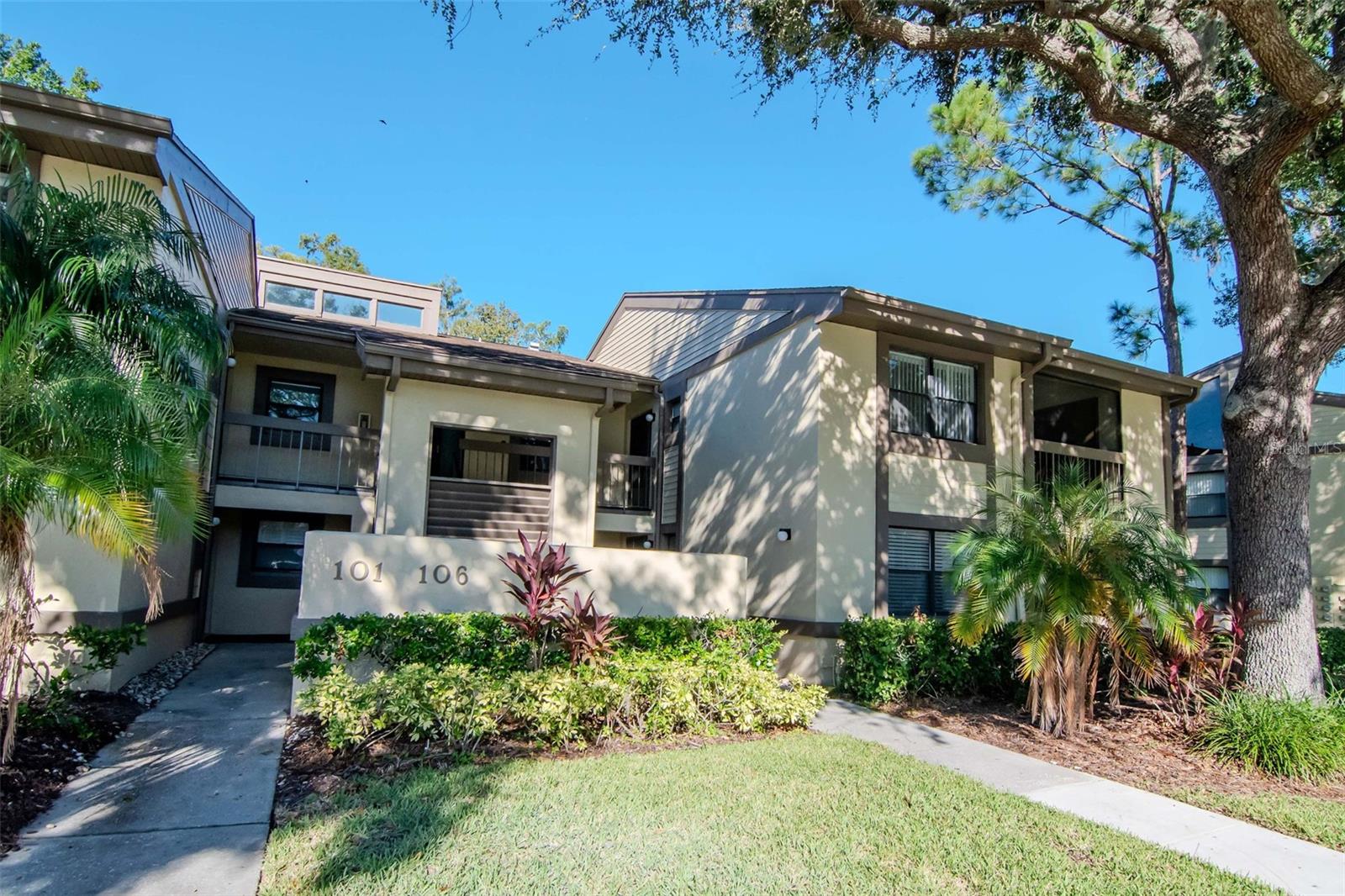 One or more photo(s) has been virtually staged. Experience effortless Florida living in this beautifully refreshed 2-bedroom, 2-bath ground-floor condo set within the prestigious, gated golf course community of East Lake Woodlands. Enjoy tranquil conservation views that provide a serene and private backdrop to this elegant residence.
The interior has been **freshly painted throughout—including the ceilings—**and features brand-new kitchen appliances along with an updated primary bathroom. The kitchen boasts crisp white cabinetry with soft-close drawers, while both bathrooms feature sleek quartz countertops for a modern touch. Easy-care laminate and tile flooring flow seamlessly throughout the home—no carpet anywhere.
Additional upgrades include a 2-year-old water heater and a 10-year-old A/C system, ensuring comfort and peace of mind.
Step outside and enjoy resort-style amenities, including two community pools, with one located just steps from your Community Pool. The comprehensive HOA covers exterior maintenance and insurance, roof care, water, sewer, pest control, cable, internet, and access to all community amenities—offering exceptional value and convenience. Perfect home for a winter or full time residence. Owner is license Florida Realtor.