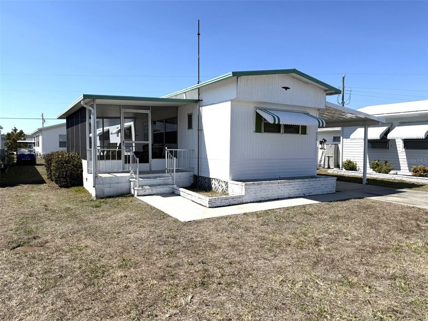 Cute, clean as a whistle, and move-in ready, this meticulously maintained singlewide mobile home is the perfect winter retreat in the highly desired boating community of Harbor Cove. Whether you're looking to downsize or escape the cold winters without breaking the budget, this home checks all the boxes.
Inside, you’ll find a bright and welcoming interior featuring heavy-duty laminate cabinetry throughout, all in excellent condition. The kitchen offers a comfortable eat-in area, built-in microwave, and plenty of storage and prep space. The main bathroom has been beautifully updated with a brand-new shower, and additional recent improvements include a new hot water heater and a 5-year-old York air conditioning system for added peace of mind.
The primary bedroom is generously sized and offers an impressive four closets along with a built-in dresser, providing abundant storage. Guests will appreciate the convenience of a private half bath attached to the guest bedroom. On the side of the home, a lovely screened-in porch creates the perfect spot to relax with your morning coffee or unwind after a day on the water.
Harbor Cove is a resident-owned, pet-friendly waterfront community nestled along the scenic Myakka River with direct access to Charlotte Harbor and the Gulf of Mexico. Boating enthusiasts love the marina, boat slips, kayak launch, and fishing opportunities. Residents also enjoy a beautiful clubhouse, two heated pools, spa, fitness center, tennis and pickleball courts, bocce ball, shuffleboard, and a full calendar of social activities year-round. With lush tropical landscaping and a friendly atmosphere, Harbor Cove offers the ideal Florida lifestyle at an affordable price.
