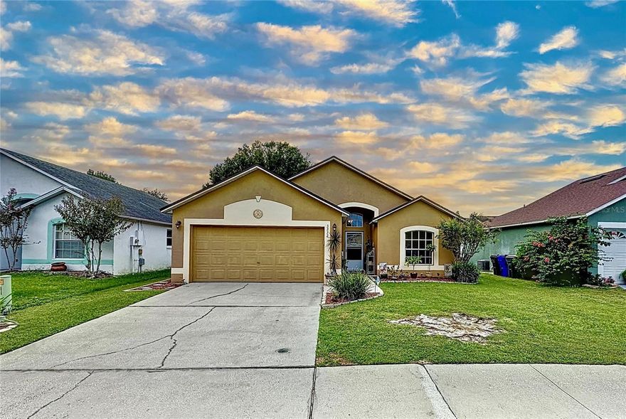 Thanksiving Special priced reduced 319,500  !!!This charming 3 bedroom 2 bath home  in St.cloud FL  located near Lake Nona ,  you'll have access to an array of amenities ,including nearby parks,shopping centers and restaurants and great schools well established neighborhood. 2 minutes from turnpike commuting is a breeze, with easy access to major highways. This captivating home truly embodies the essence of comfortable living . large backyard ready to host family gatherings and BBQ'S or simply serve as a serene escape 
where you can unwind after a long day. Additionally ,2 car garage provides convenient storage room for tools etc. The age of roof 4 ,A/C 7 years . Schedule your showing today don't  miss out in the opportunity .