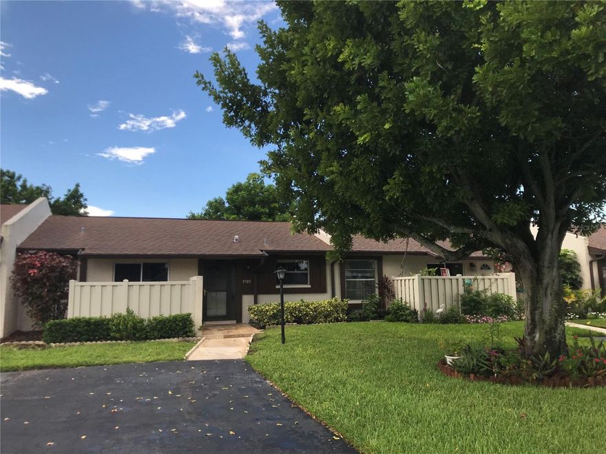 Immaculate ground floor 2BD 2BA unfurnished villa in desirable 55+ community. Villa features "wood plank style" ceramic tile throughout. Cortez Villas is a very quiet community with an active association which schedules community events such as coffees, game nights, and dinners. Residents love walking, biking, jogging or enjoy the swimming pool in a serene natural setting. Master bedroom features a greenbelt view, private bathroom and a walk-in closet. Enjoy your morning coffee in a screened in lanai overlooking a lush tropical setting. Convenient to shopping, restaurants, golfing, Sarasota & Bradenton International Airport, IMG Sports Academy, State College of Florida, and just minutes to Robinson Preserve, and beautiful Gulf beaches.