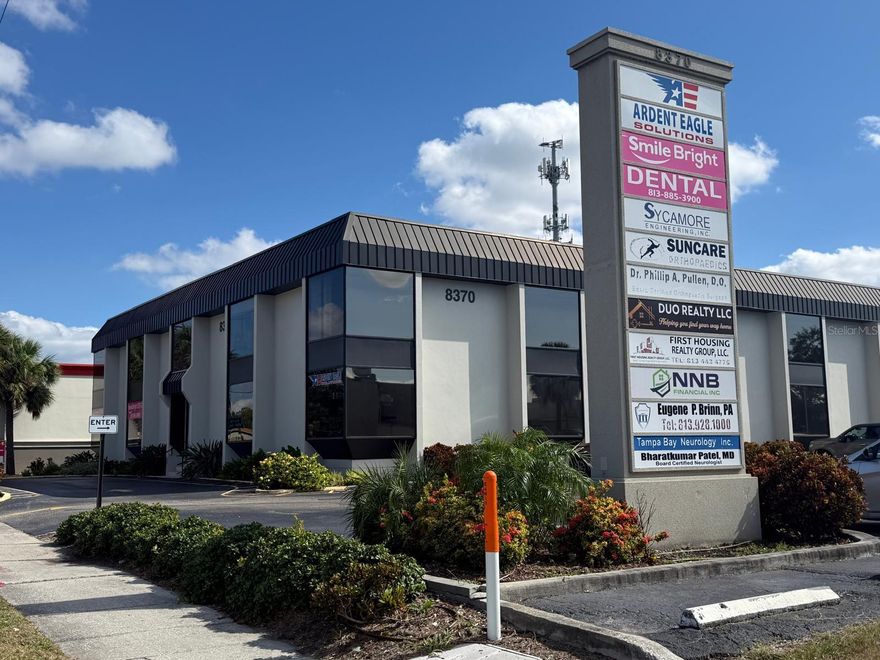 Features Include: Main Floor level, 4 Offices plus an entrance area with receptionist window, one of the offices has a sink area, private bathroom, and tile flooring.