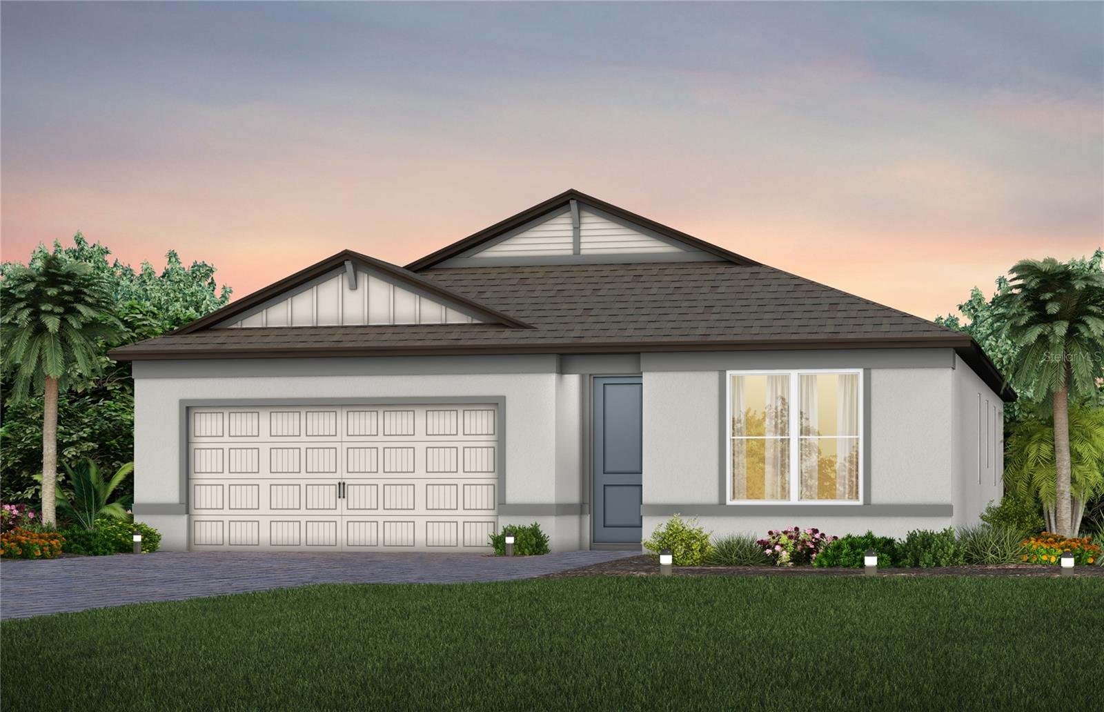 Under Construction. Experience a new level of retirement living at Del Webb Sunchase in Parrish, FL. Picture a meticulously designed, resort-style residence with state-of-the-art amenities and engaging social spaces where lifelong connections are made. You’ll enjoy close proximity to world-class beaches, easy access to Lakewood Ranch, Sarasota, St Pete and Tampa, lush landscapes, and convenient living all in one.
This home has the upgrades you've been looking for, featuring the perfectly sized Heston floor plan with a single-story, open-concept home design. The designer kitchen showcases an island, white cabinets, 3cm quartz countertops with an 8"x9" hexagon tiled backsplash, a large pantry, Whirlpool stainless steel appliances including a built-in oven and microwave, dishwasher, refrigerator and stovetop with range hood.
The bathrooms have matching white cabinets and quartz countertops, comfort-height commodes, and a walk-in shower with heavy glass shower door and dual sinks in the Owner's bath. Luxury vinyl plank flooring is in the main living areas, 12”x24” floor tile is in the baths and laundry room, and stain-resistant carpet is in the bedrooms.
This home also features a convenient laundry room with washer and dryer, a covered lanai and a 2-car garage.
Additional upgrades include LED downlights in the gathering room, pendant pre-wiring in the kitchen, upgraded door hardware, whole house faux wood blinds and a Smart Home technology package.
Enjoy peace of mind with Pulte’s transferable, 10-year Limited Structural Warranty that covers materials and workmanship in the 1st year, workability of plumbing, electrical, HVAC, and other mechanical systems through the 2nd year, various types of water infiltration and internal leaks through the 5th year, and the structural integrity of the home through the 10th year. Plus, we’re currently offering limited-time incentives and below-market rates!
