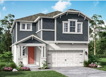 Under Construction. The Sebring by William Ryan Homes is a spacious two-story home offering 2,490 sq ft, with 4 bedrooms, 3 bathrooms, and a 2-car garage. The main floor features an open-concept kitchen with a walk-in pantry, a family room, café-style dining area, a full bath, and a guest bedroom—plus access to a covered lanai. Upstairs, you'll find two additional bedrooms, a shared bath, a loft, and a luxurious owner’s suite with direct laundry access. This home allows for a highly personalized and functional layout. Take advantage of William Ryan Homes fantastic incentives with use of their preferred lender. The elevation is a rendering only and not the final colors/finish choices.