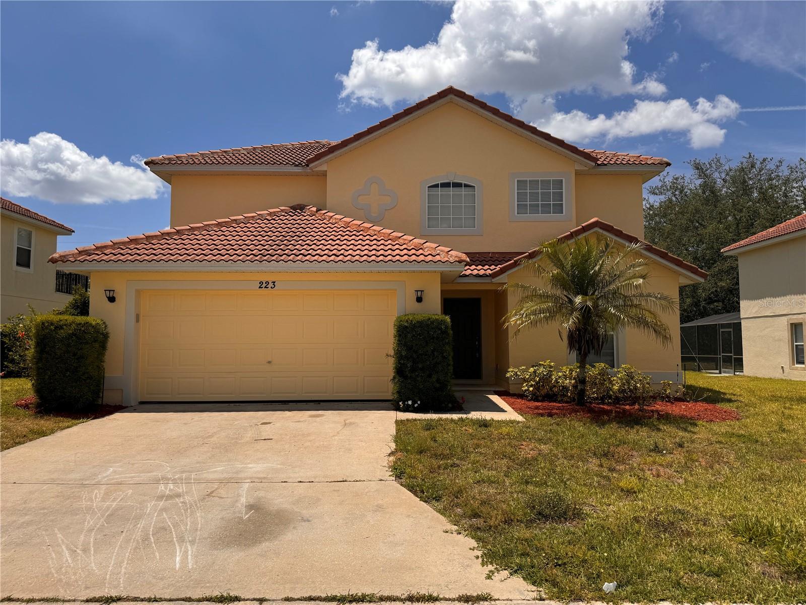This gorgeous 4 bedroom, 3 bathroom, two-story home with your own private pool is ready for you to call home. Conveniently located in the
Aldea Reserve neighborhood just a couple miles from schools, I-4, Disney Parks, plus shopping, dining, and more! Pull up to the driveway and
park the car in your 2 car garage! Leading in from the front entrance the large foyer welcomes you home. One bedroom and bathroom are off to the right, ahead you'll find the large living room, dining room, and large kitchen, with stainless steel kitchen appliances, and a breakfast bar! Enjoy what Florida has to offer with your own private pool which is screened in! Upstairs you'll find the primary bedroom & bathroom suite, plus the remaining 2 bedrooms and third bathroom. Rent includes pool care! Ready September 1st
