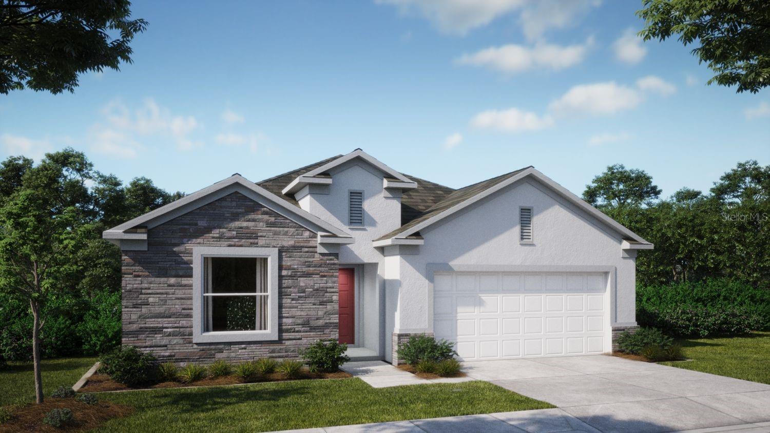 Pre-Construction. To be built. Sugarmill Woods – A Scenic Retreat with Modern Comforts!
Sugarmill Woods is a picturesque community of gentle rolling hills, lined with scenic trees, colorful flowers, and lush native shrubbery. Nestled on a quiet cul-de-sac with an oversized lot, wooded backyard, stone-accent exterior, and professional landscaping with irrigation, this home combines curb appeal with everyday convenience.
Step inside through the striking 8’ full-lite glass front door, where soaring 9’4” ceilings and expansive views immediately enhance the sense of space. The open floor plan seamlessly blends style and functionality, flowing effortlessly from room to room. At the heart of the home, the great room is bathed in natural light, creating a warm and welcoming ambiance.
The chef’s kitchen is designed for both beauty and efficiency, featuring a large island with stunning granite countertops, tile backsplash, upgraded cabinetry, and a full line of stainless steel appliances including an ESTAR French door refrigerator. A spacious pantry adds practicality, making this kitchen perfect for meal prep, entertaining, or casual dining.
Three generously sized secondary bedrooms are positioned just off the foyer, offering privacy and flexibility for guests, family, or personalized spaces such as a home office or fitness room. The secondary bath includes a stylish tile shower/tub combo for added comfort.
Tucked away at the rear, the private primary suite offers a true retreat with a large walk-in closet and a spa-inspired bath. The additional side window in the bedroom fills the space with natural light, while the primary bath window enhances the spa-like feel. Enjoy a tiled shower with enclosure, a separate soaking tub, dual sinks, and a well-placed linen closet.
Smart Home features—such as a Ring Video Doorbell, Smart Thermostat, Keyless Entry Smart Door Lock, and Deako Switches—provide modern convenience and peace of mind. A centrally located laundry/mud room adds functionality, while the spacious three-car garage offers ample storage.
Step outside to the covered rear patio and take in the wooded backdrop—an ideal setting for relaxation or entertaining. With a full builder warranty, this home offers the perfect balance of style, comfort, and security.
Don’t miss your chance to make this stunning Sugarmill Woods residence your own—schedule your private tour today!