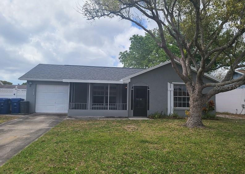 Don't miss this beautiful 3/2 home in the highly sought after Seven Springs community.
-Garage has been converted to 3rd bedroom and laundry room.
-Newer Vinyl Flooring in Living Area and Bedrooms
-Large Kitchen with decorative back splash, ample cabinet and counter space and all appliances.
-Main Bedroom has a private full bath
-All bedrooms and Living Room have a light/fan fixture
-Laundry Room with Washer and Dryer Hookups
-Screened in Front porch with epoxy flooring
-Enclosed Back Porch with epoxy flooring
-Large fenced in Back Yard
-Perfect location- close to shopping, restaurants, and great schools.
-Dog friendly home- breed restrictions apply. No cats