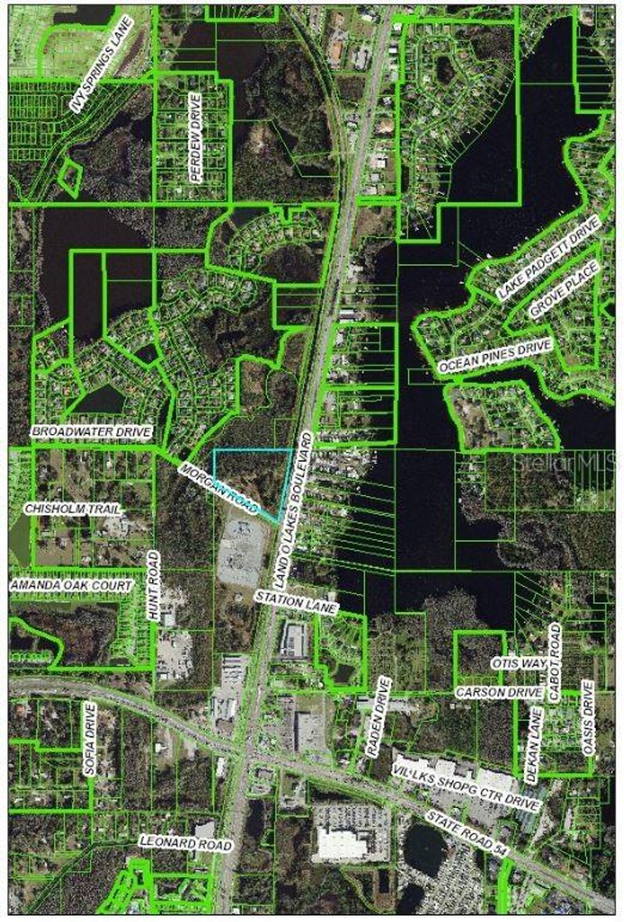 This property is Zoned C2 - Approximately 6 Acres of Uplands.  Highly Visable from corner of US 41 and Morgan Rd.  in Land O Lakes, FL
Property has Swiftmud approvals in place along with the conceptual site plan for a 45,000 Sq Ft Warehouse.